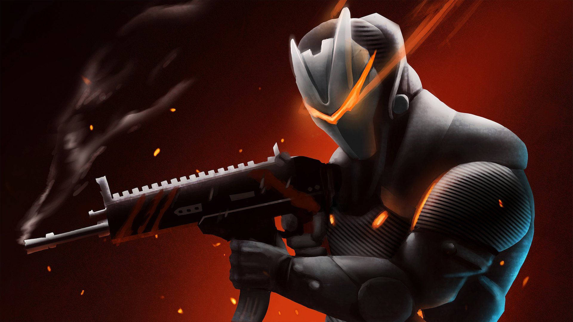 Kul Fortnite Omega som skyter Bakgrunner