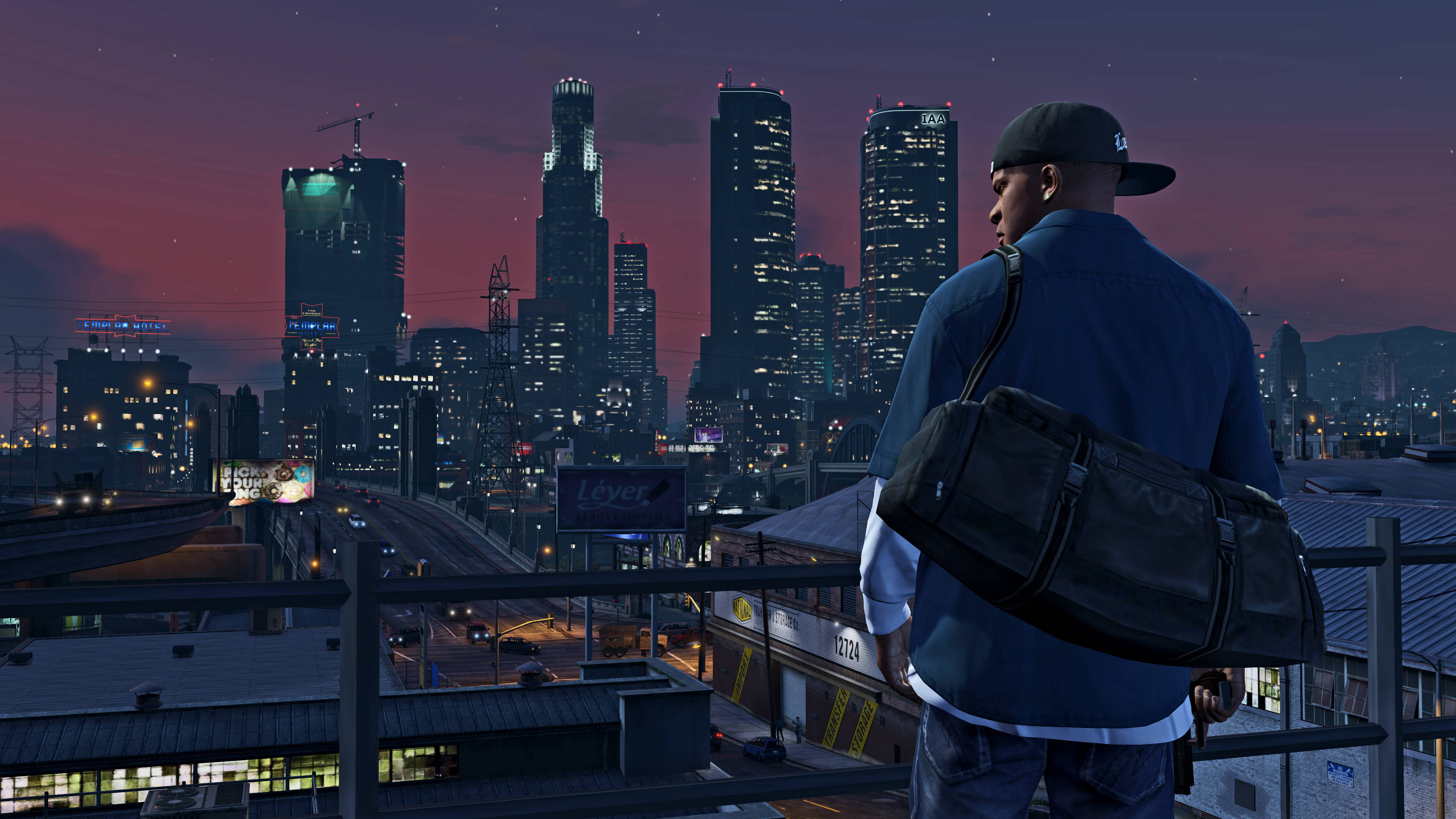 Kul GTA-mann med bag Bakgrunner
