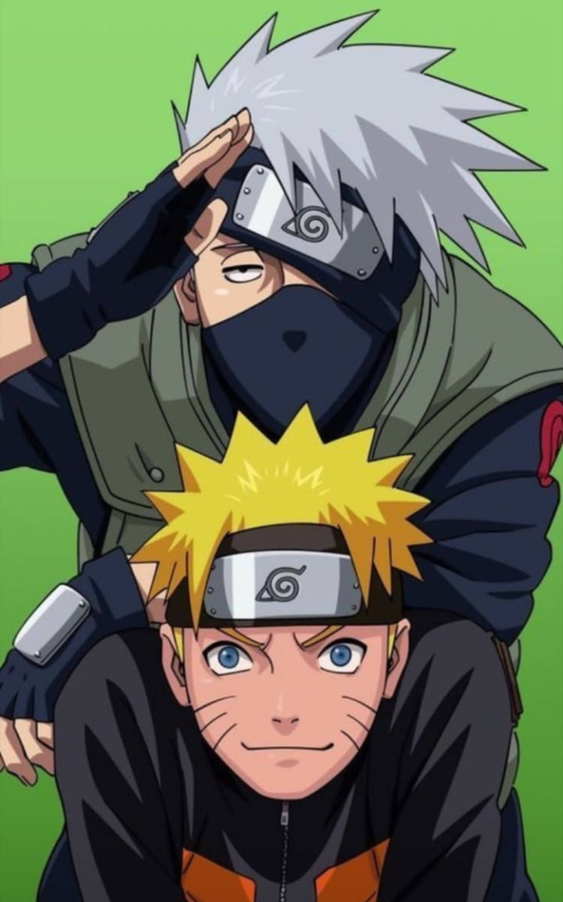Kul Kakashi hilser med Naruto Bakgrunner