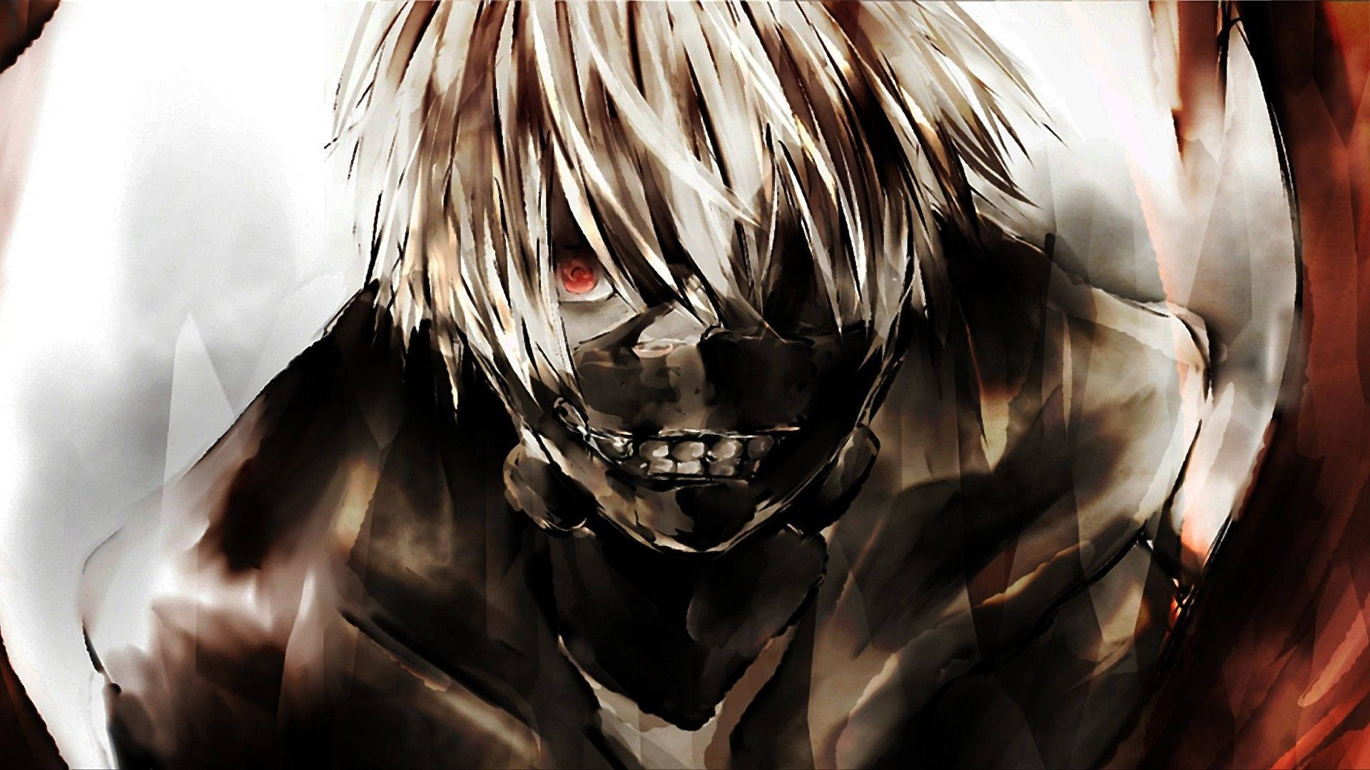 Smudgy anime-gutt Kaneki Ken bakgrunnsbilde