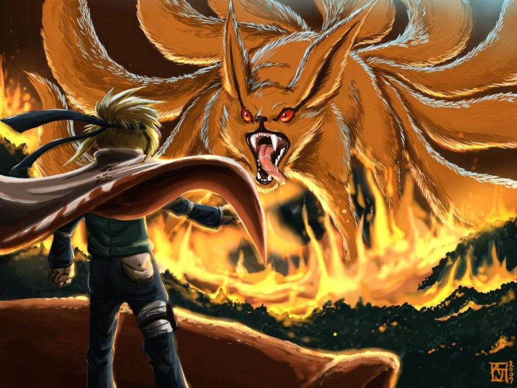 Kul Naruto og Kurama Bakgrunner
