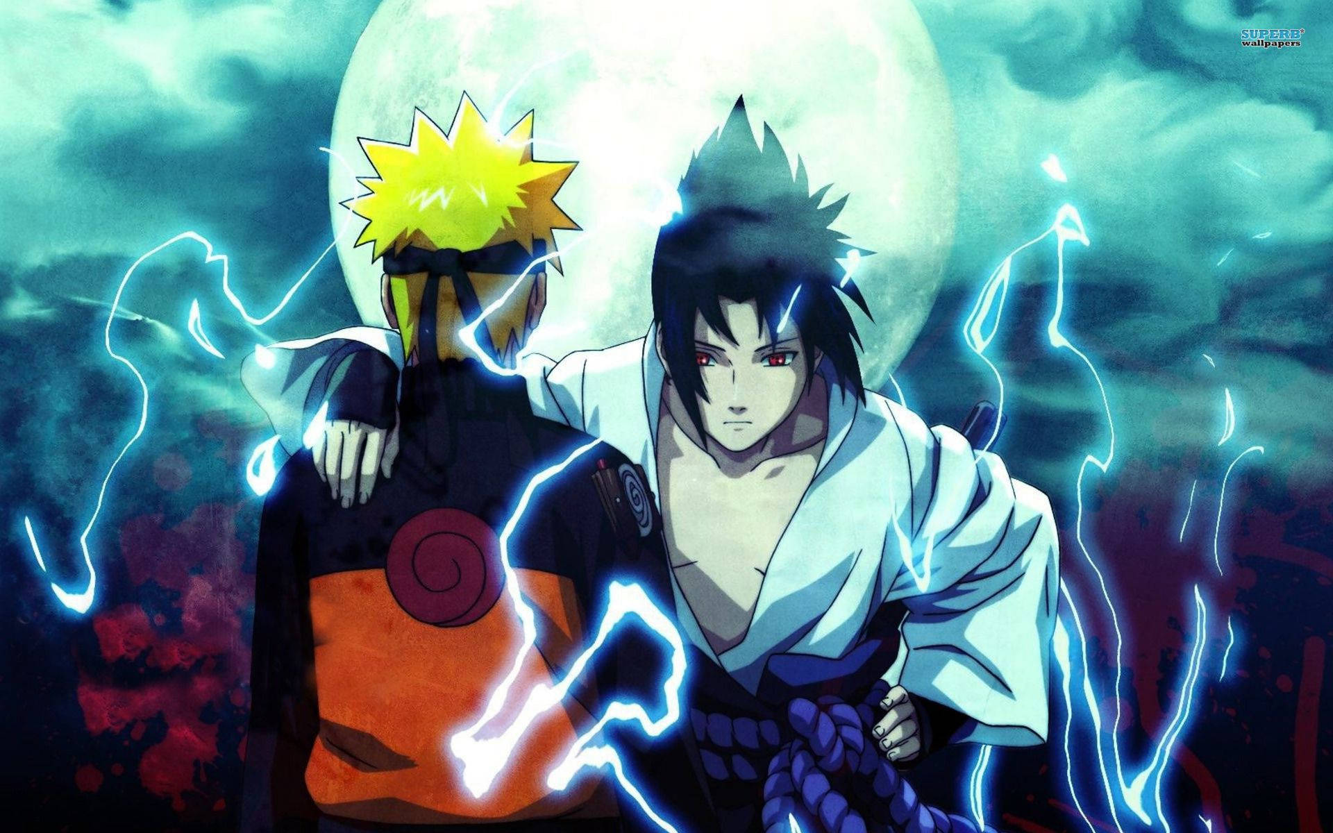 Kul Naruto og Sasuke lynkunst — Kult naruto GIF Bakgrunner