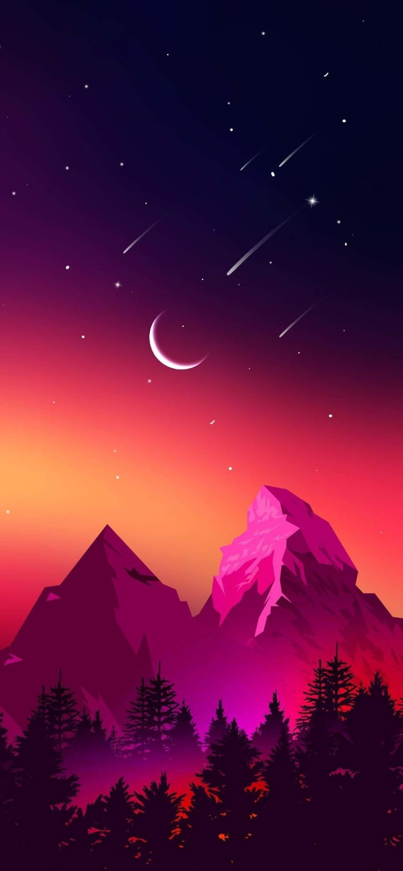 Kul Neon Skog iPhone Bakgrunn Bakgrunner