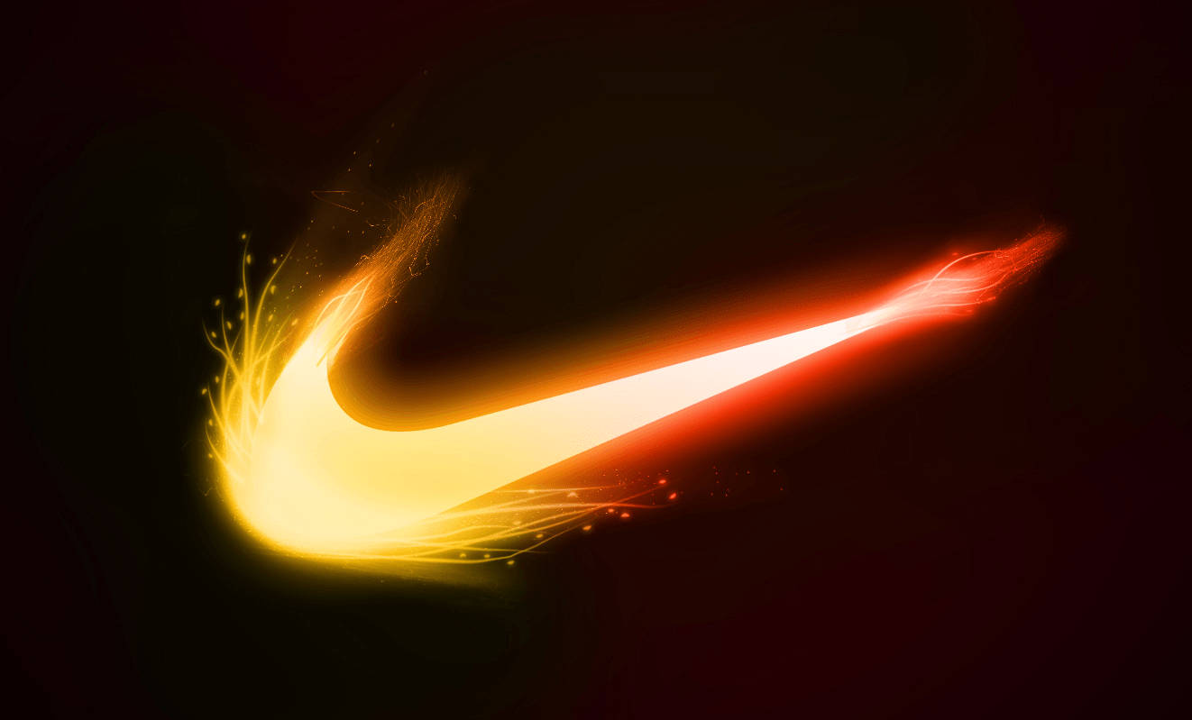 Kul Nike-logo med ild Bakgrunner