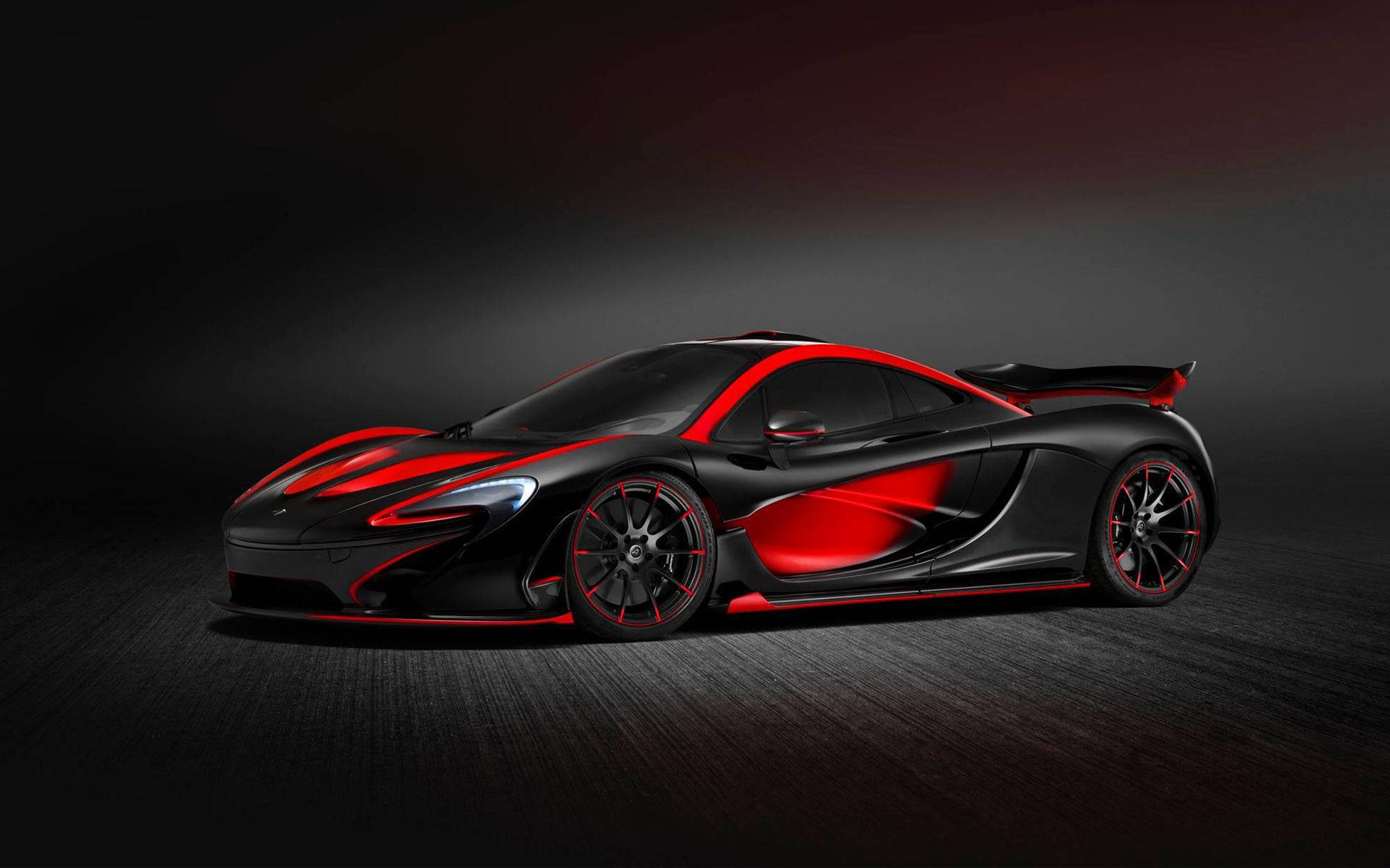 Kul rød svart grå McLaren P1-bil Bakgrunner
