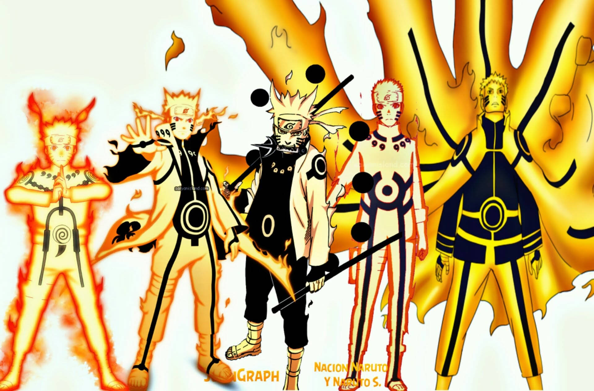 Kule Naruto Kurama Chakra-former Bakgrunner