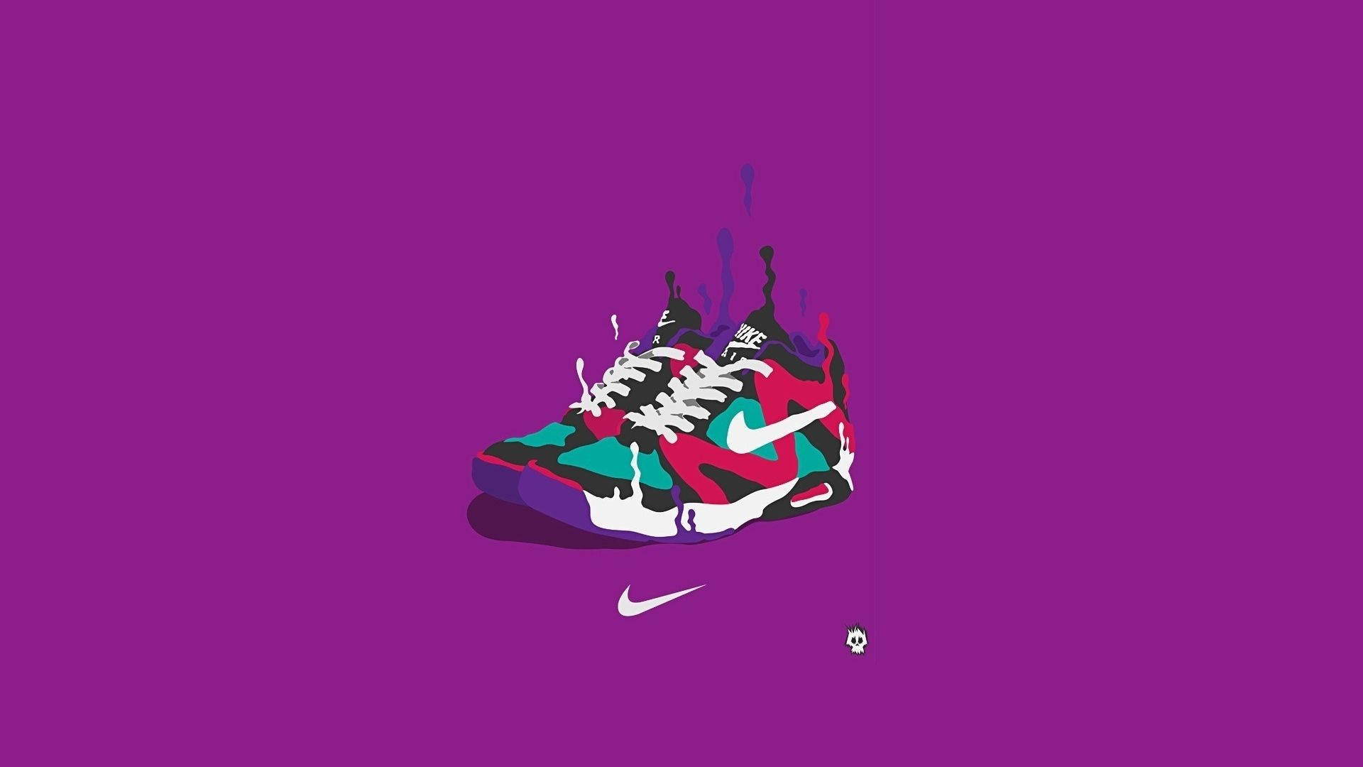 Kule Nike-sko digital kunst Bakgrunner