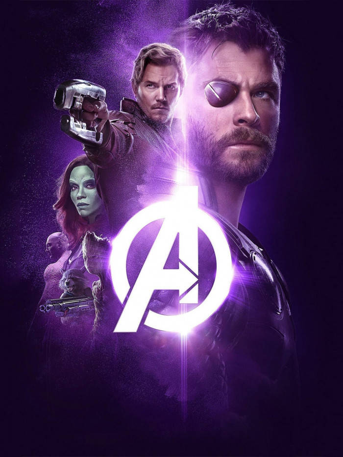 Kult Avengers-plakat med Thor og Guardians Bakgrunner