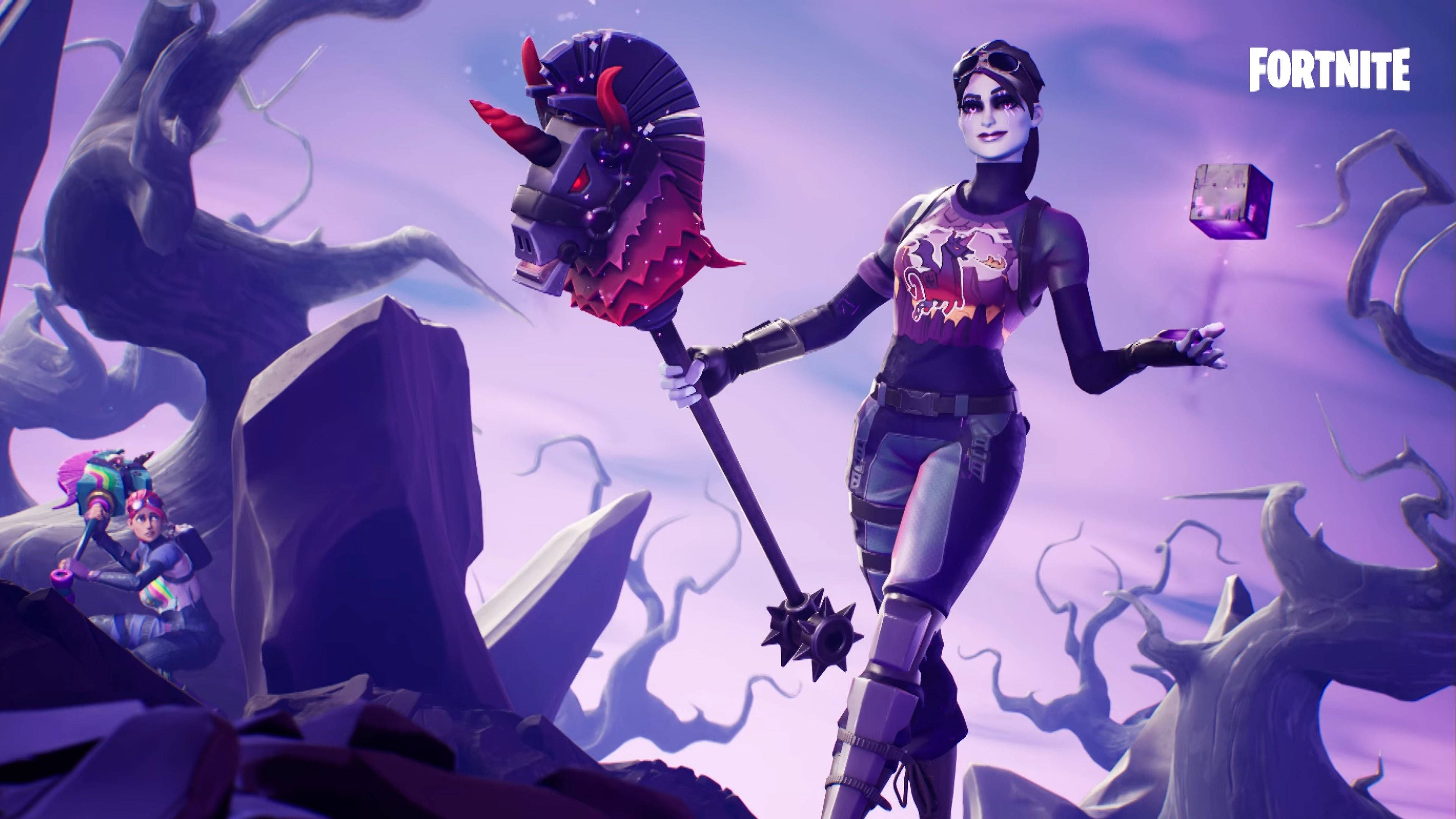 Kult Fortnite Dark Bommer-kunstverk Bakgrunner