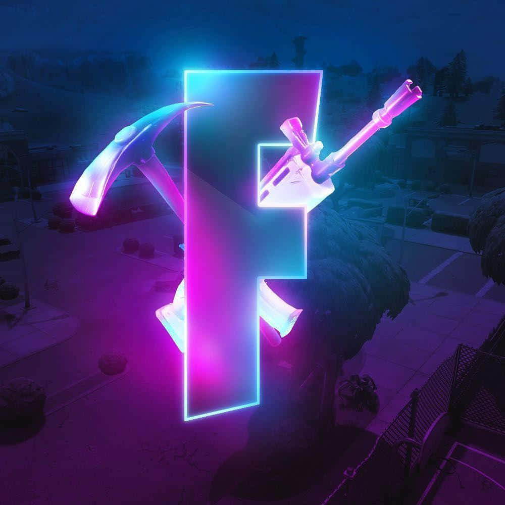 Kult Fortnite-logo med lilla glans Bakgrunner