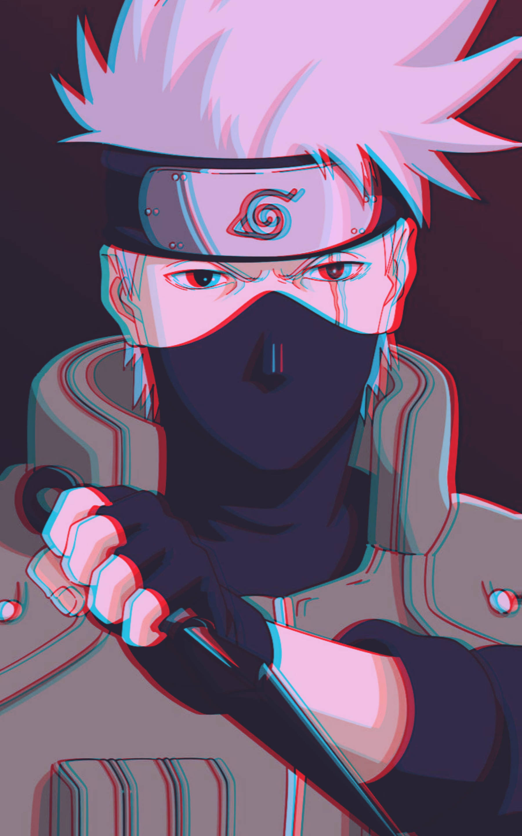 Kult Kakashi-glitchkunst Bakgrunner