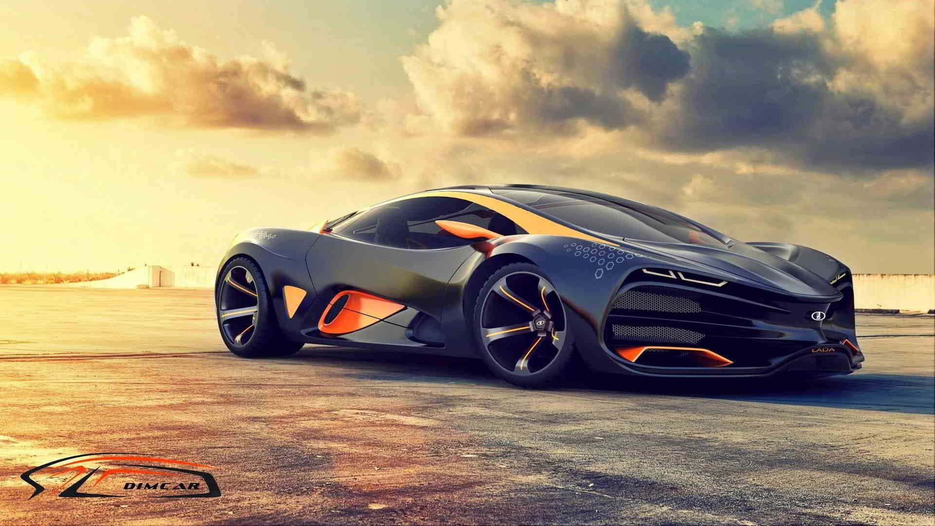 Kult matt sort Bugatti-bilde Bakgrunner