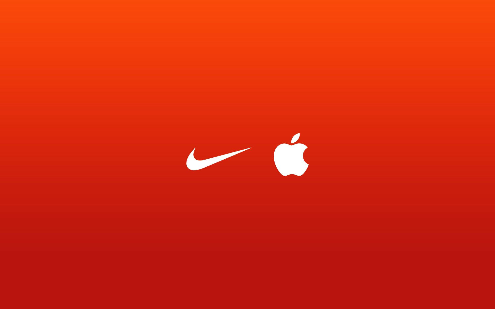 Kult minimalistisk Nike- og Apple-emblem Bakgrunner
