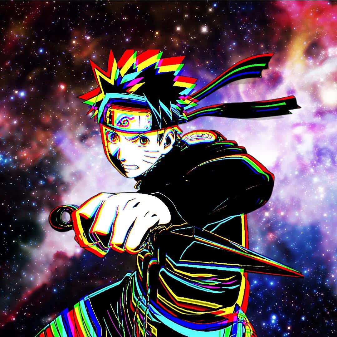 Kult Naruto Glitch Art Design Bakgrunner