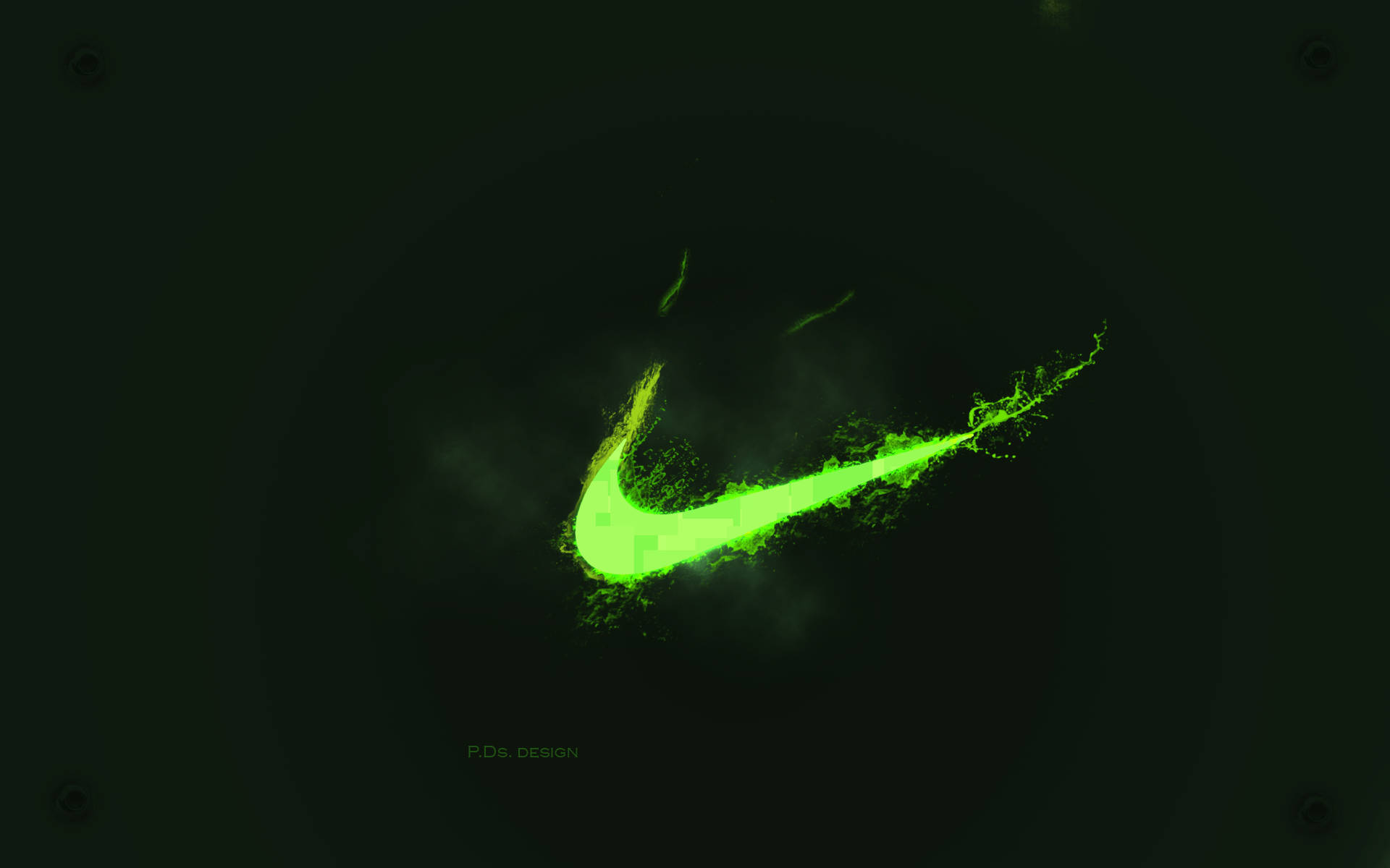 Kult neongrønt Nike Swoosh Bakgrunner