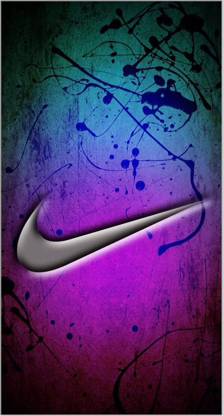 Kult Nike-emblem med malingssprut Bakgrunner
