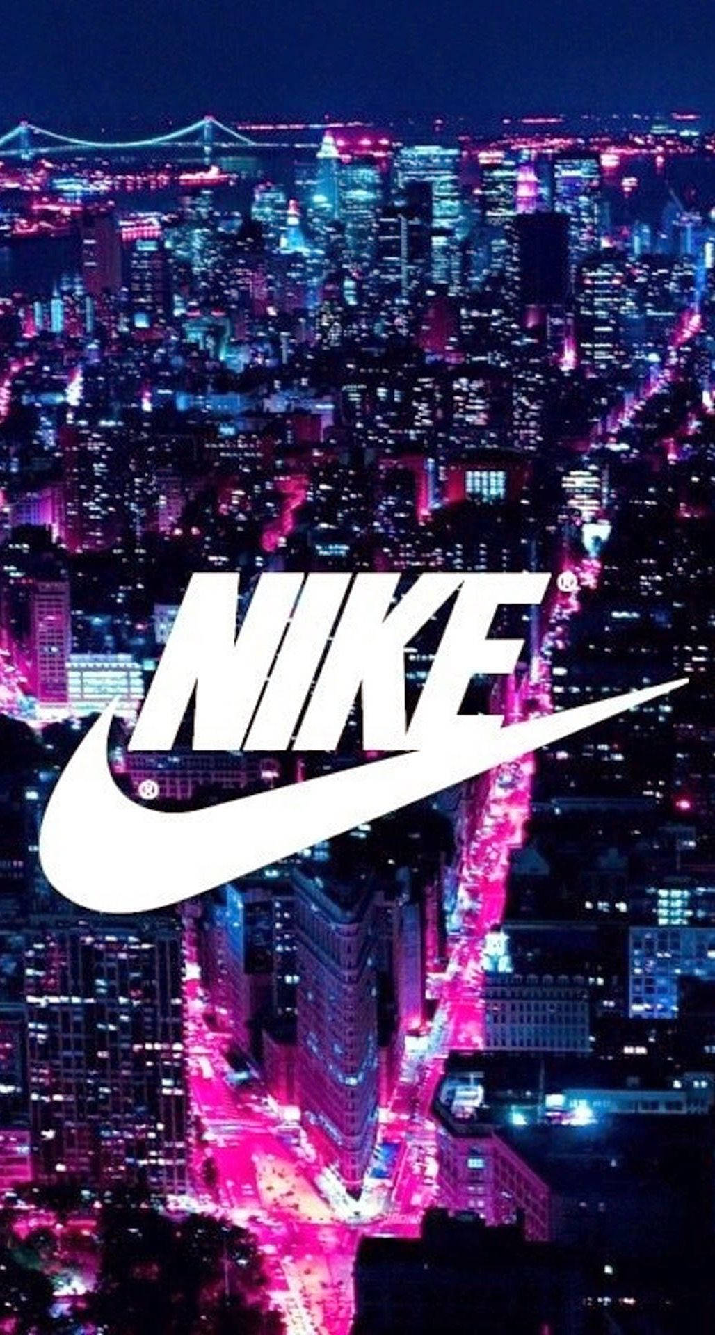 Kult Nike-logo med bybilde Bakgrunner