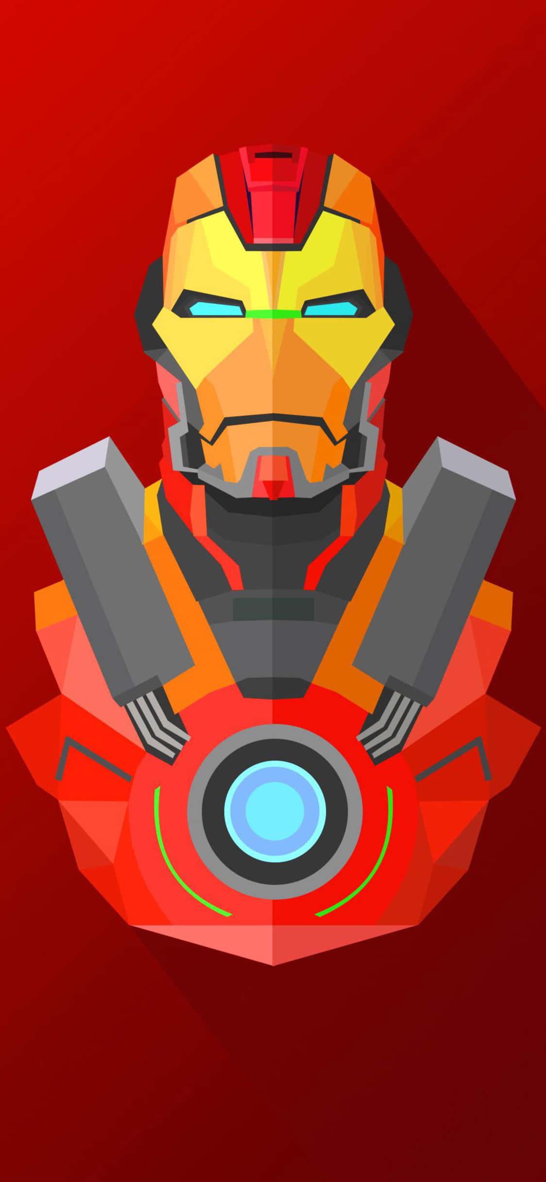 Kult rød-oransje Iron Man iPhone Bakgrunner