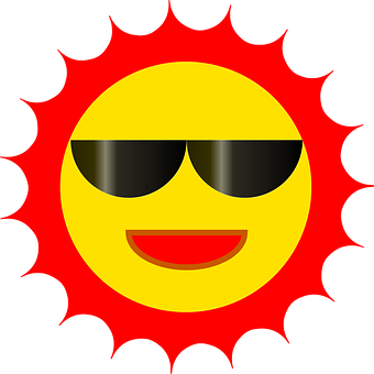 Kult sommer sol-emoji Bakgrunner