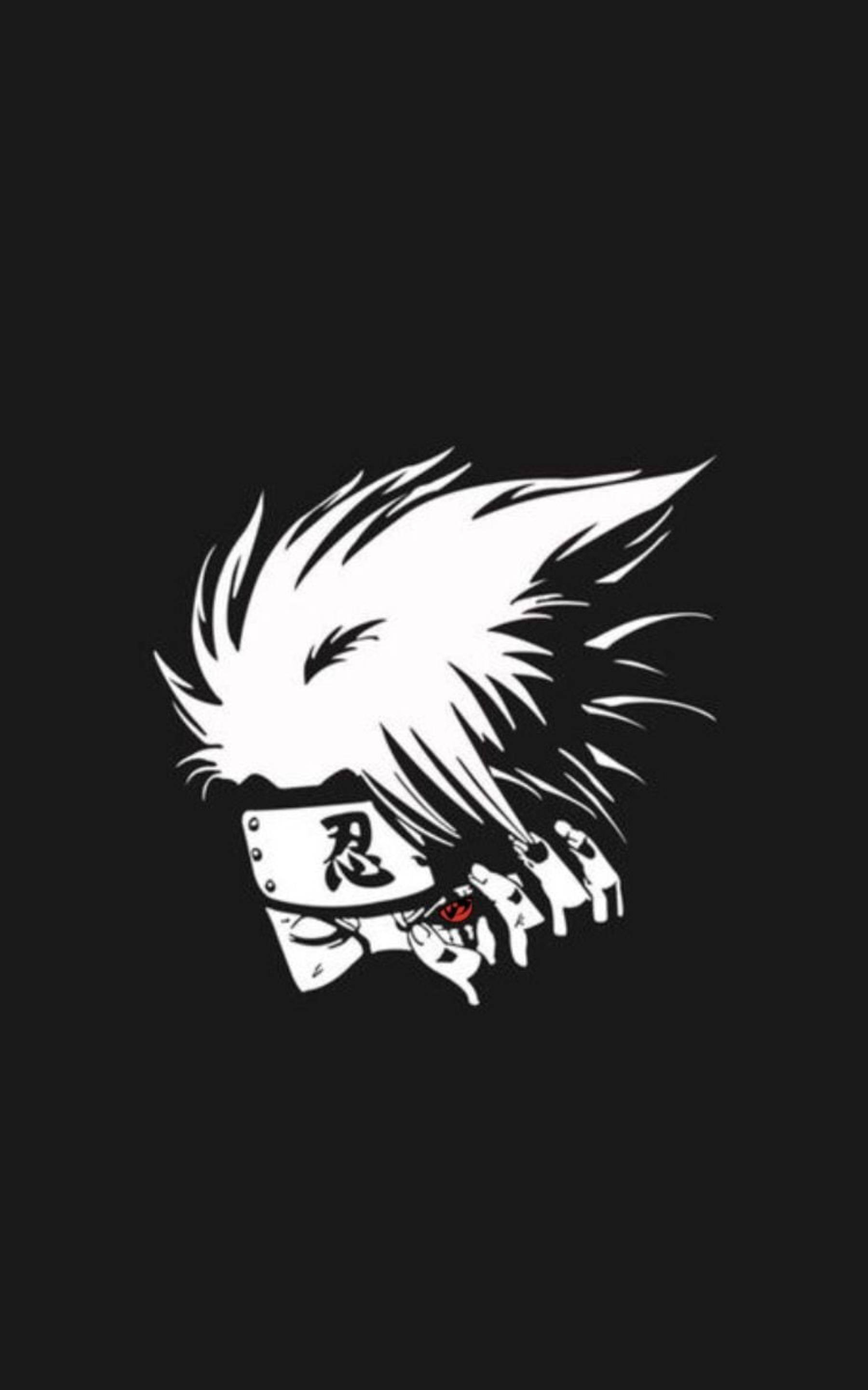 Kult svart-hvitt Kakashi-portrett Bakgrunner