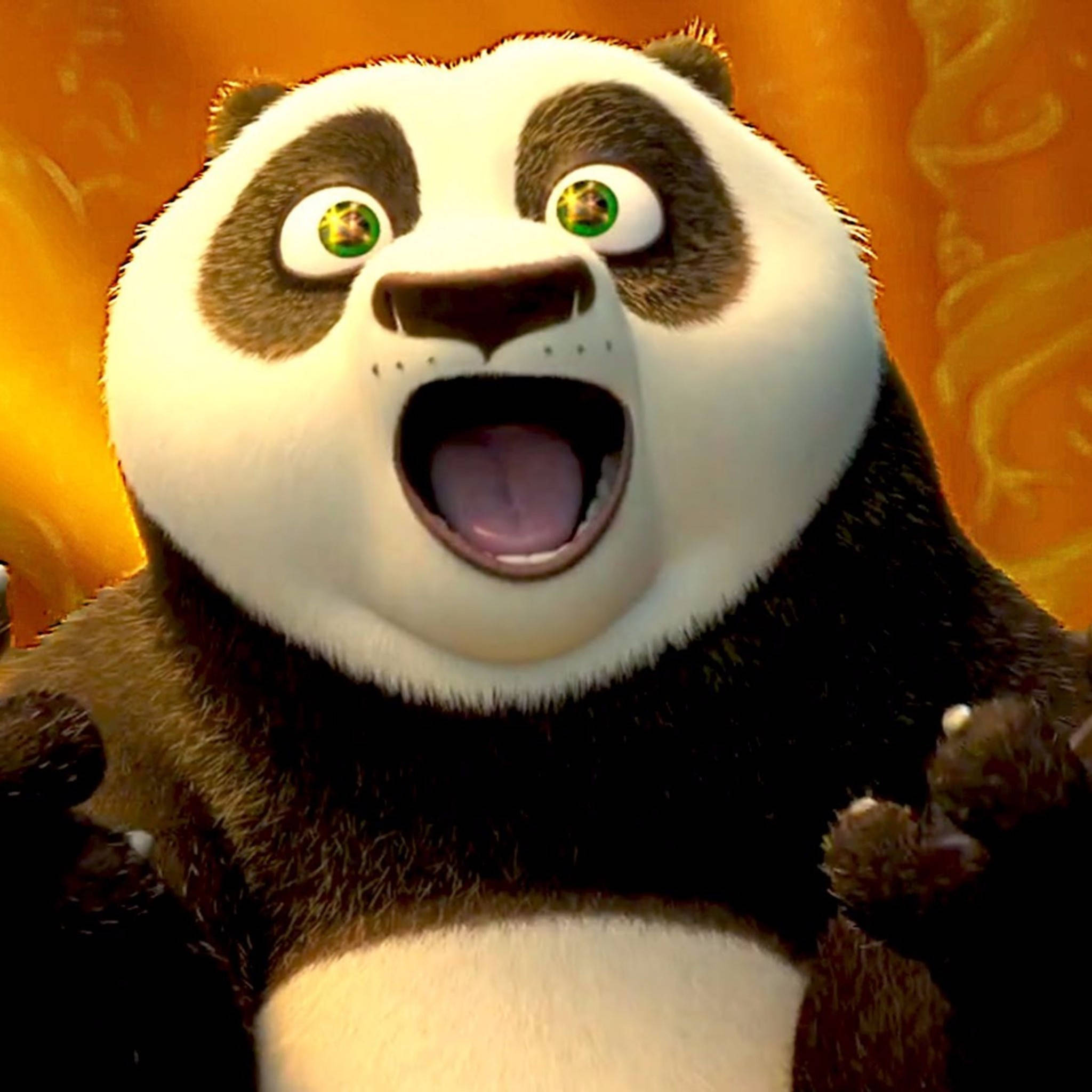 Kung Fu Panda Glad og Opprømt Bakgrunner