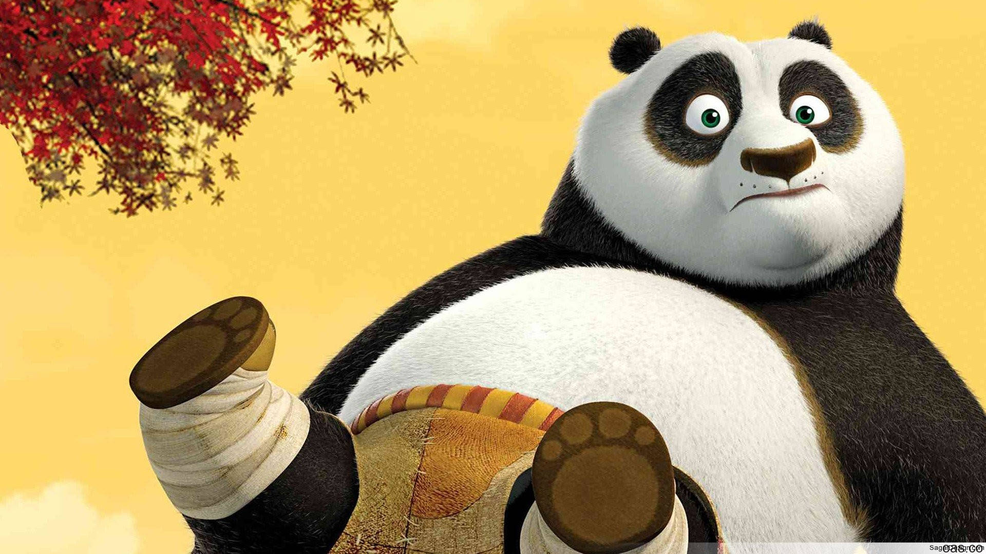 Kung Fu Panda med magen bar Bakgrunner