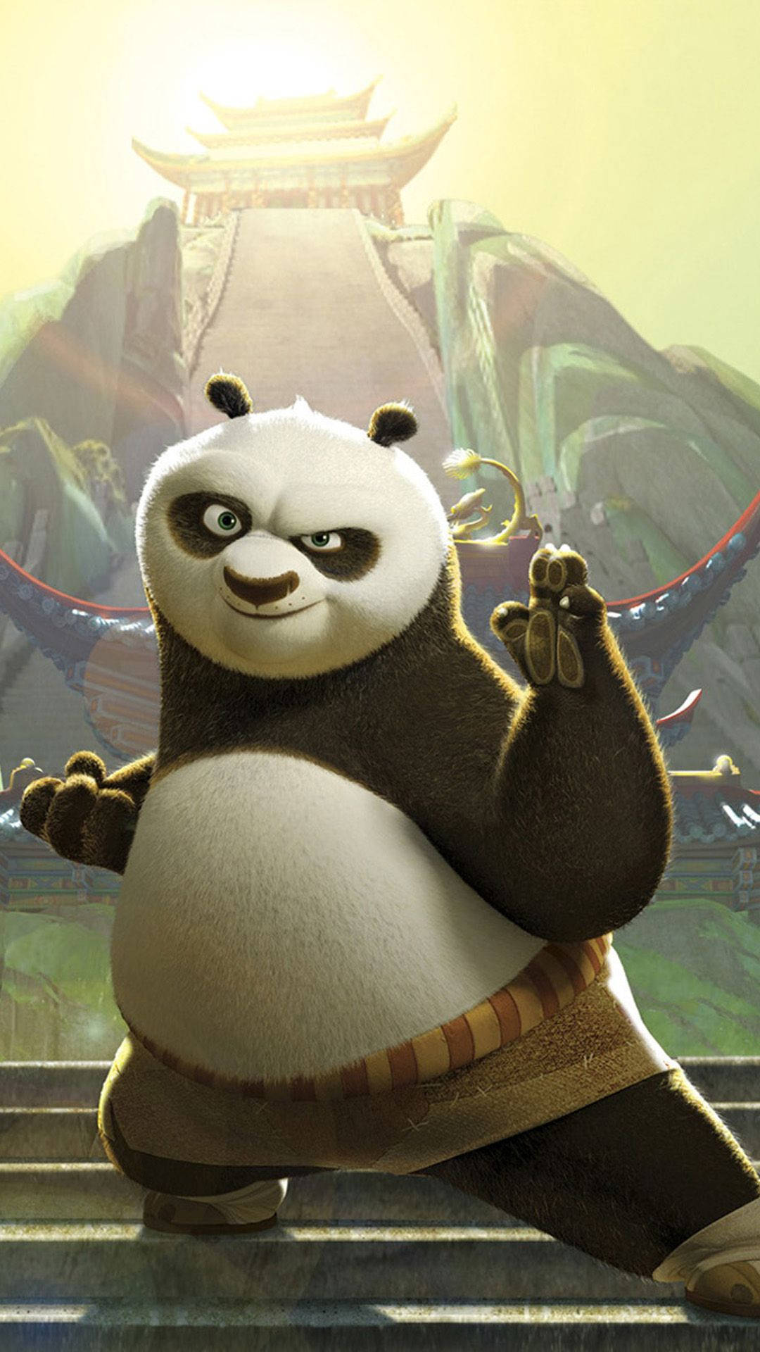 Kung Fu Panda Tegneseriemobil Bakgrunner