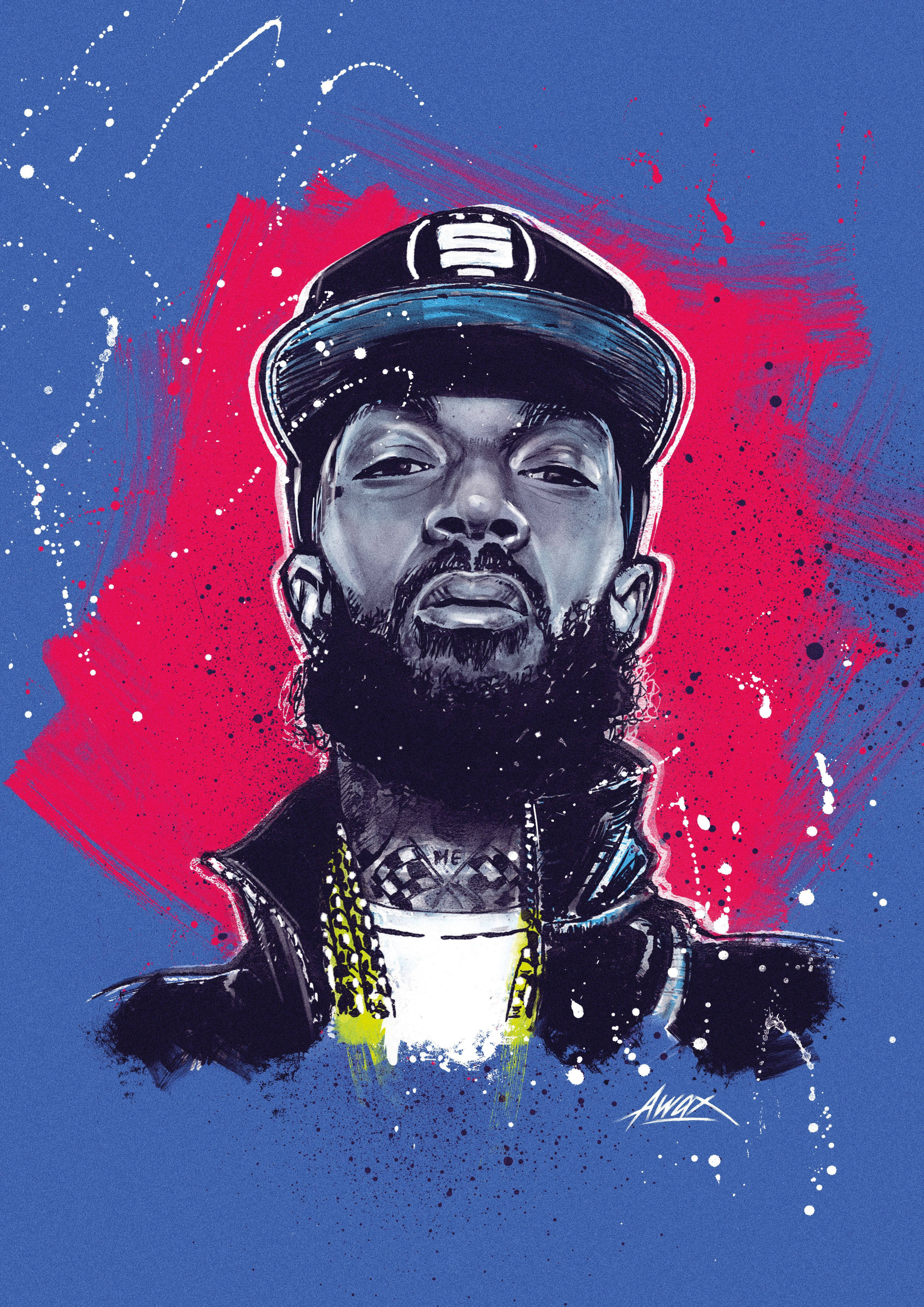 Kunst om Nipsey Hussle Bakgrunner