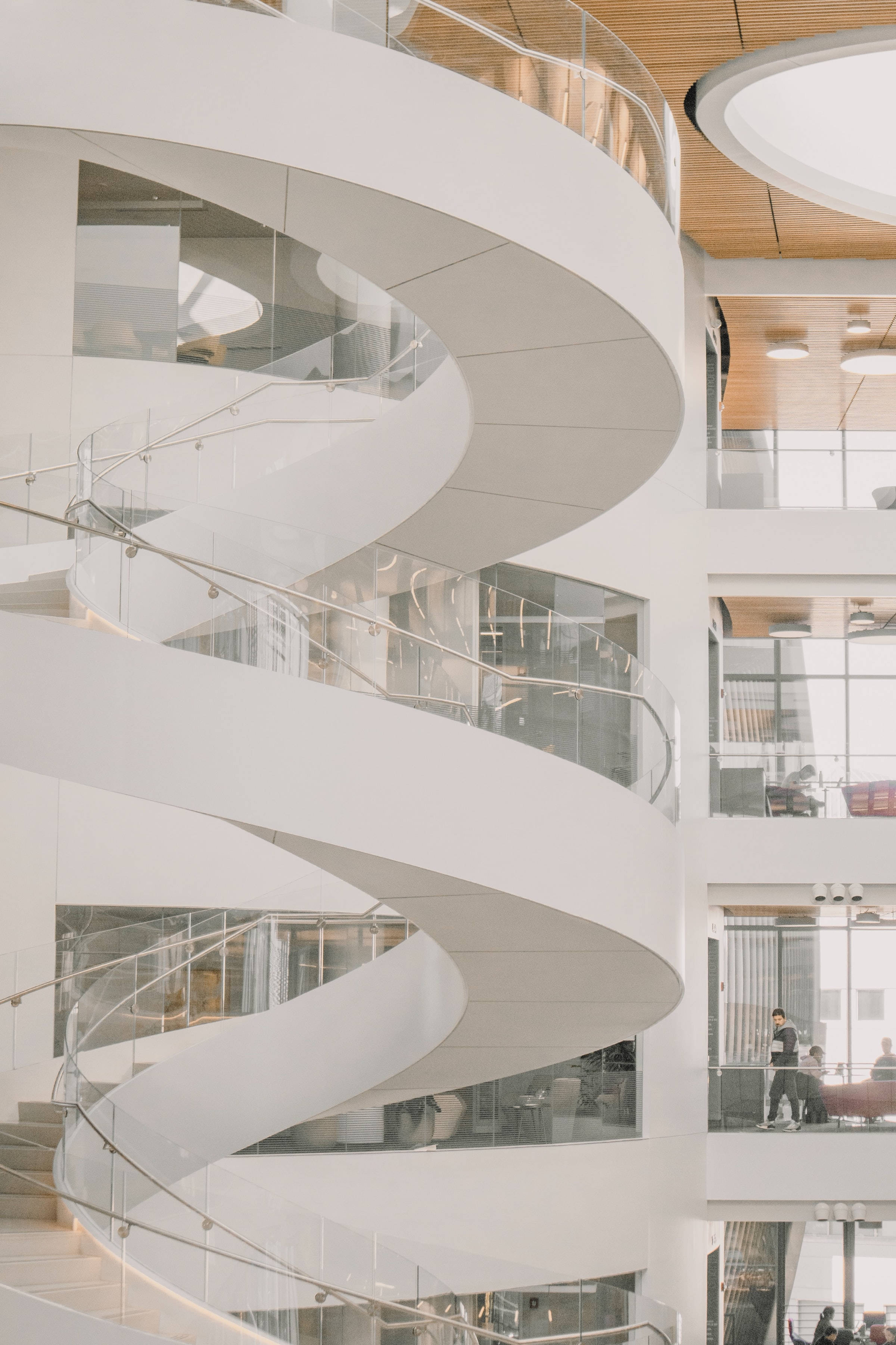 Kunstnerisk bilde av trappen ved Northeastern University Bakgrunner