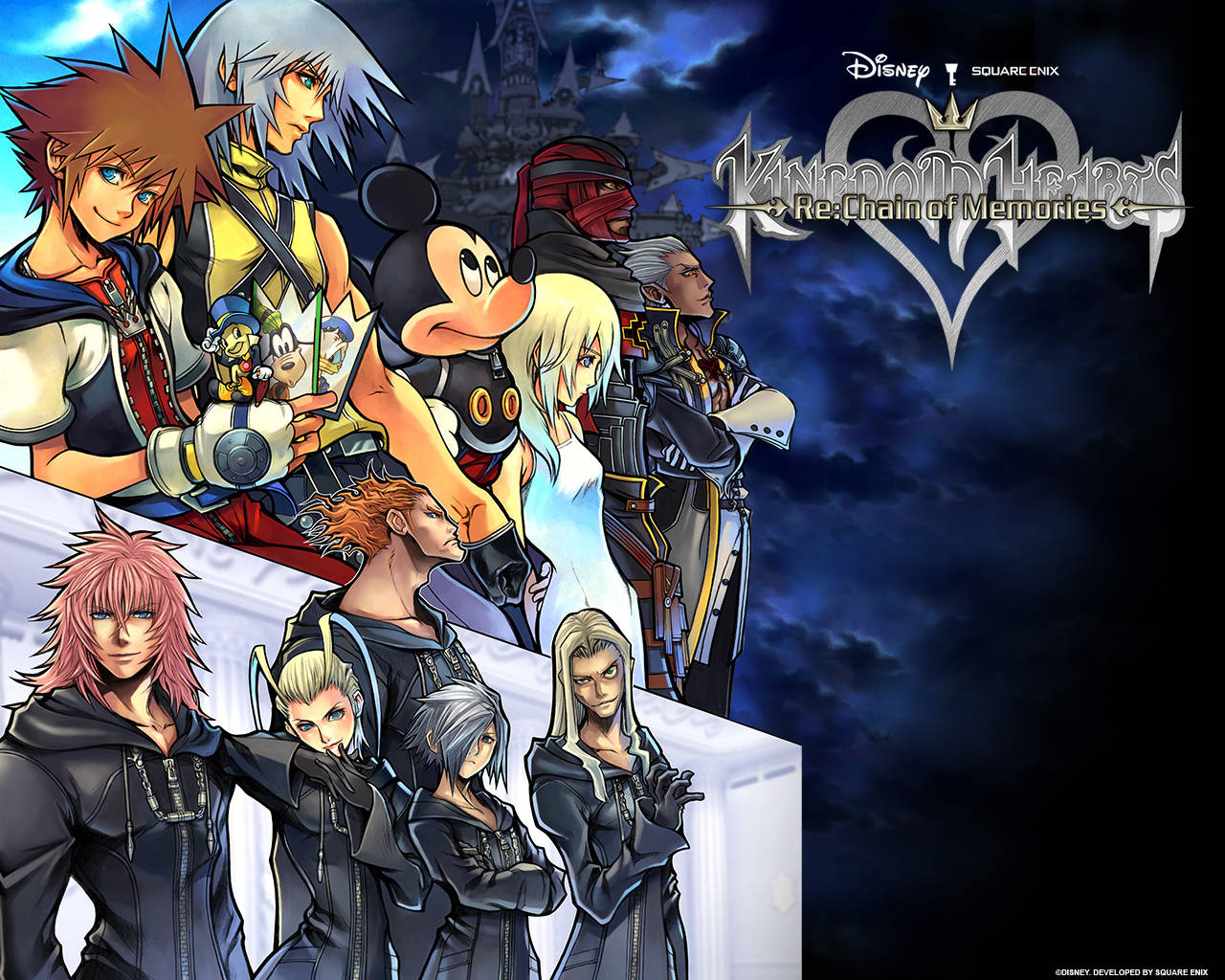 Kunstverk med Kingdom Heart-logo Bakgrunner