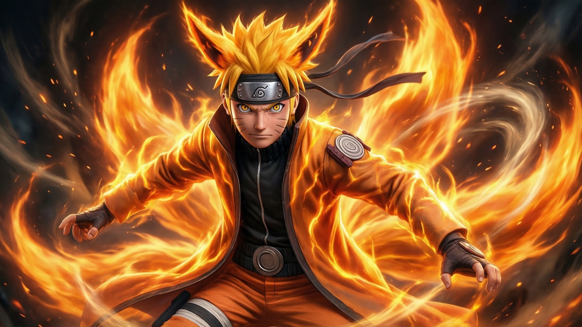 Kurama Chakra-modus Bakgrunner