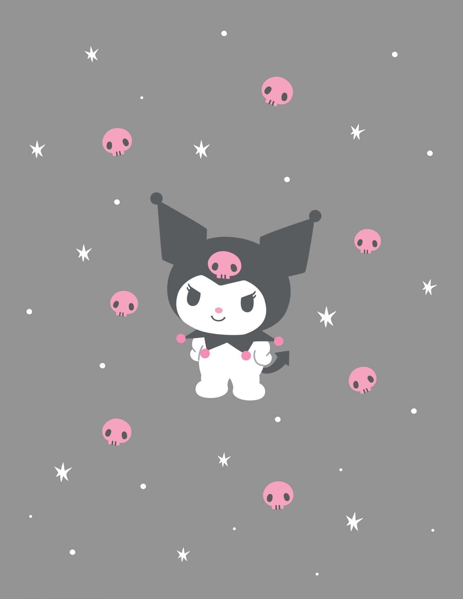 Kuromi iPhone hodeskaller stjerner Bakgrunner