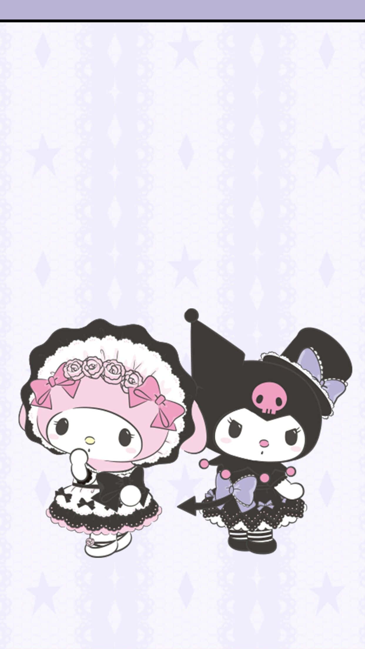 Kuromi iPhone My Melody i tjenerdrakt Bakgrunner