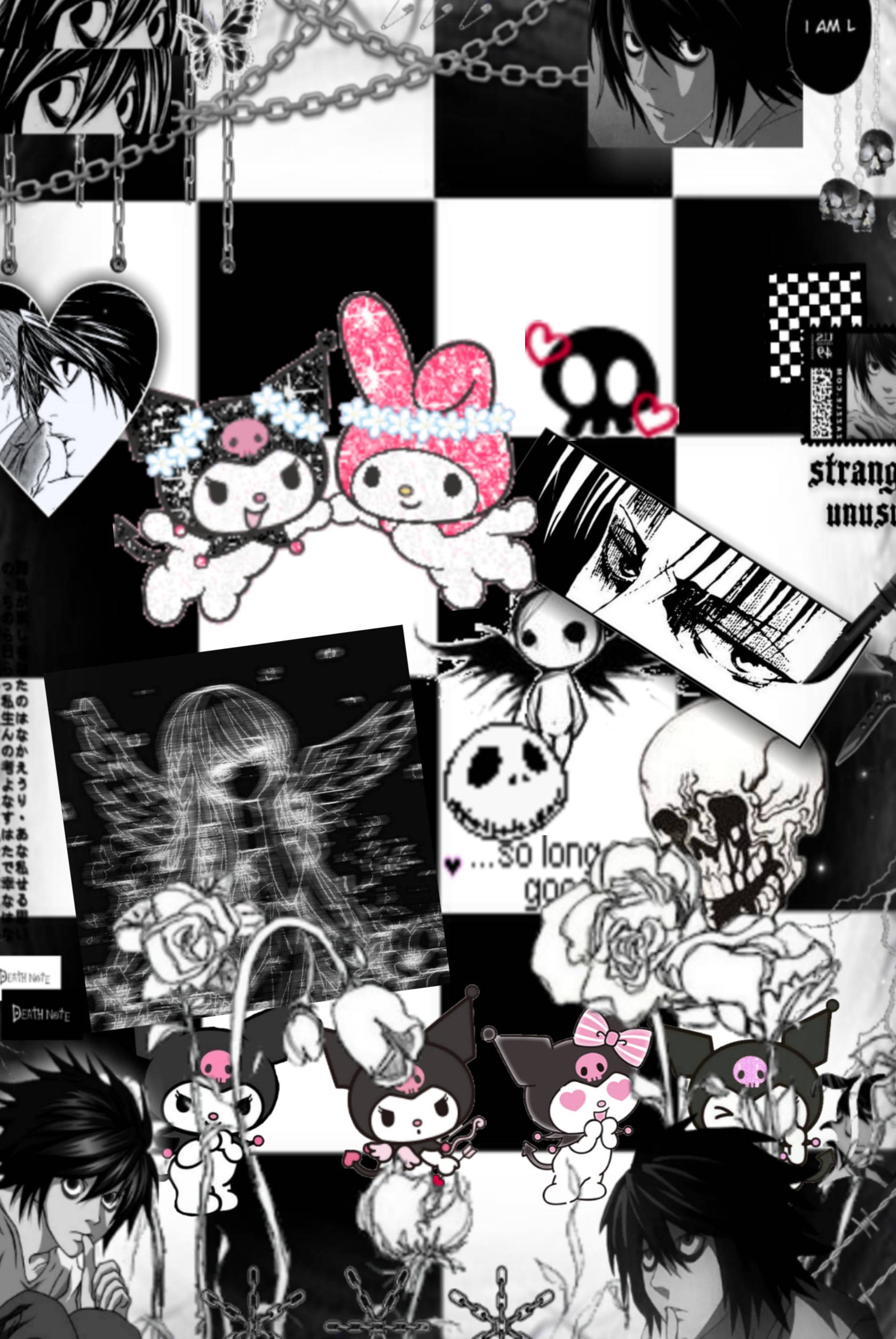 Kuromi og Dark Yagami alternativ estetikk Bakgrunner