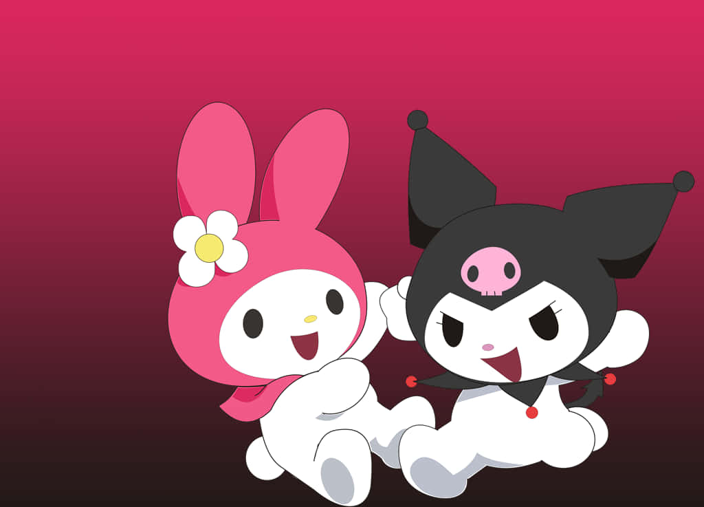 Kuromi og My Melody skrivebord Bakgrunner