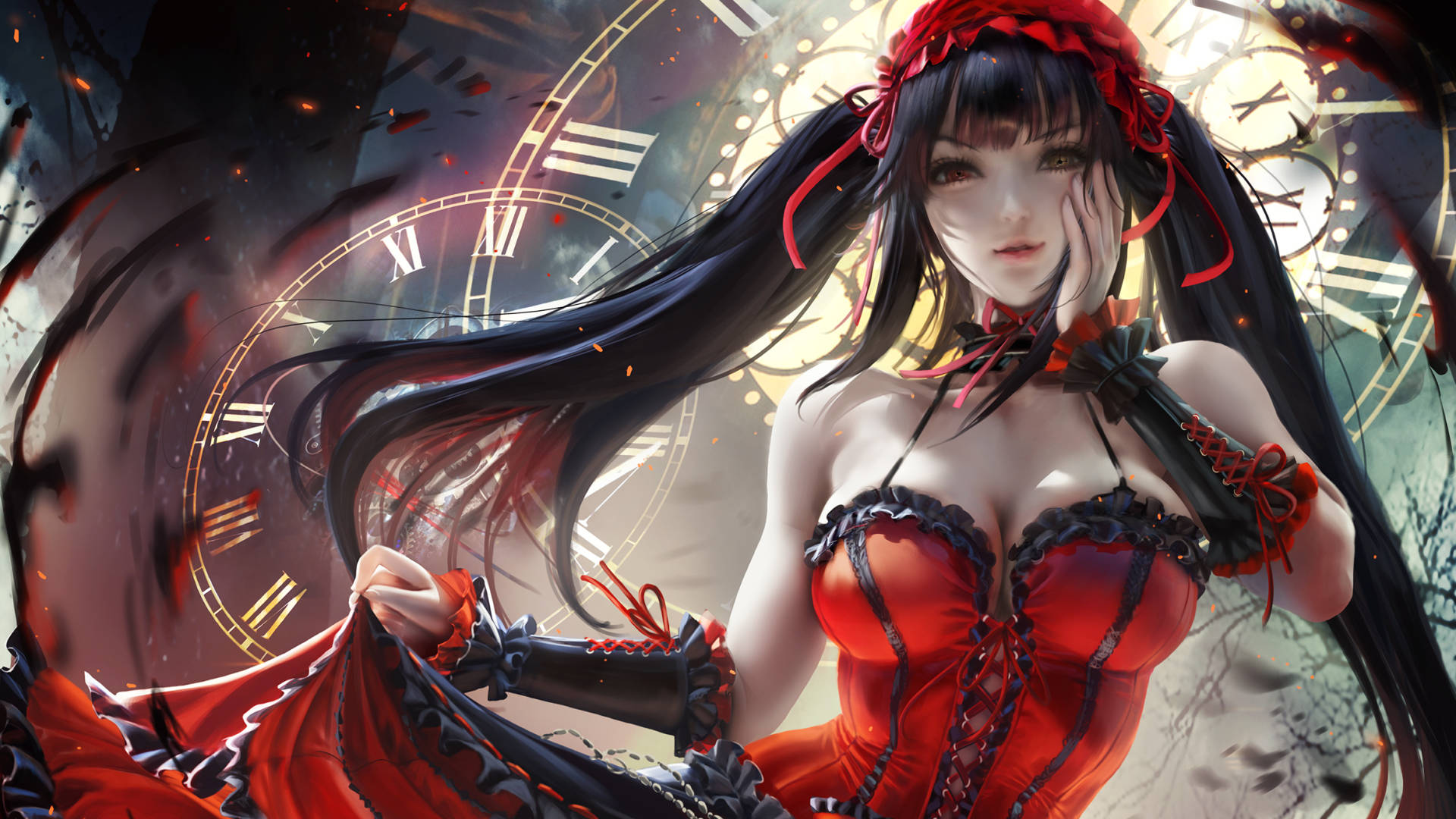 Kurumi Tokisaki Edgy Anime-profilbilde Bakgrunner