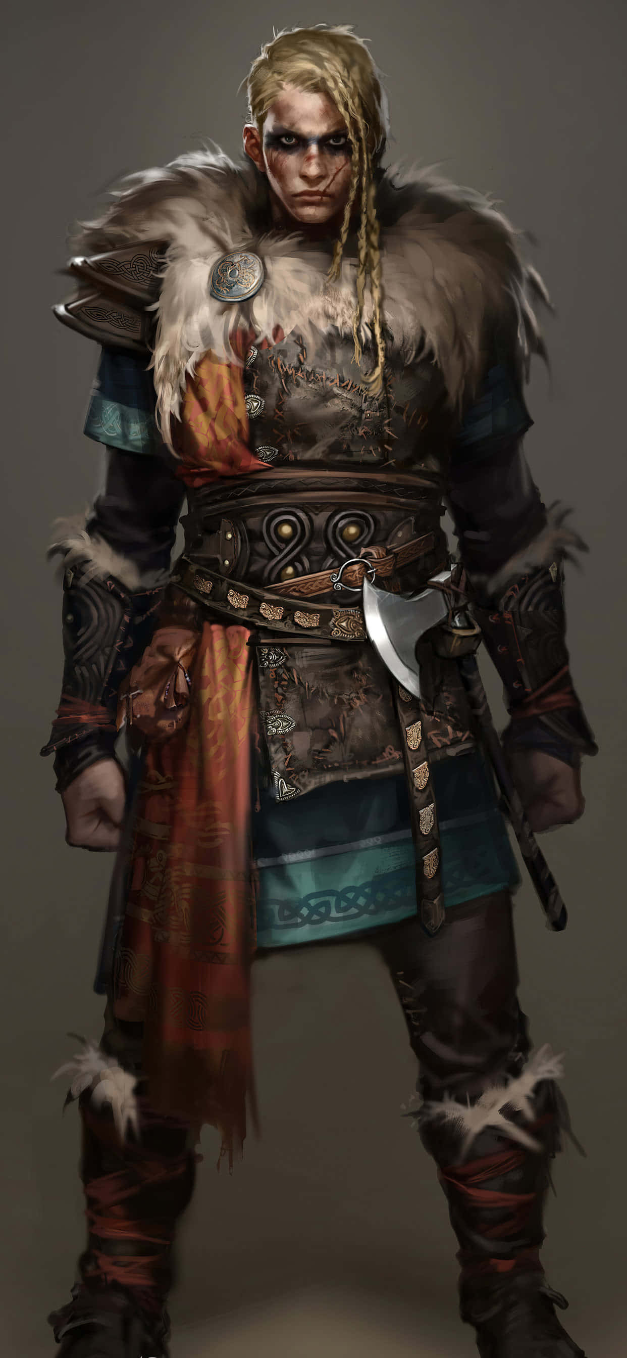 Kvinnelig Eivor Varinsdottir iPhone Xs Max Assassin's Creed Valhalla Bakgrunn Bakgrunner