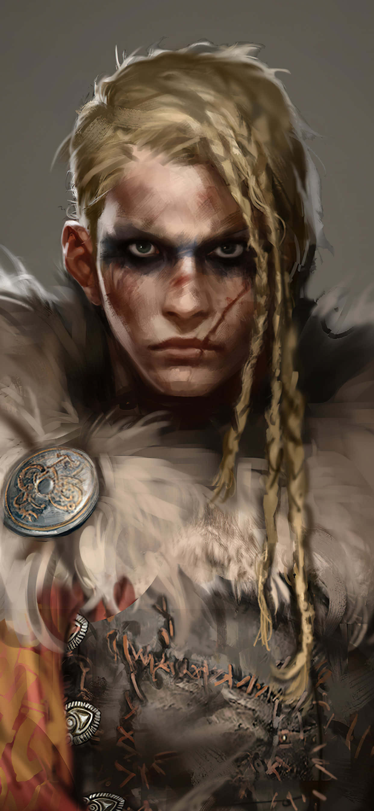 Kvinnelig Viking Eivor iPhone Xs Max Assassin's Creed Valhalla Bakgrunn Bakgrunner