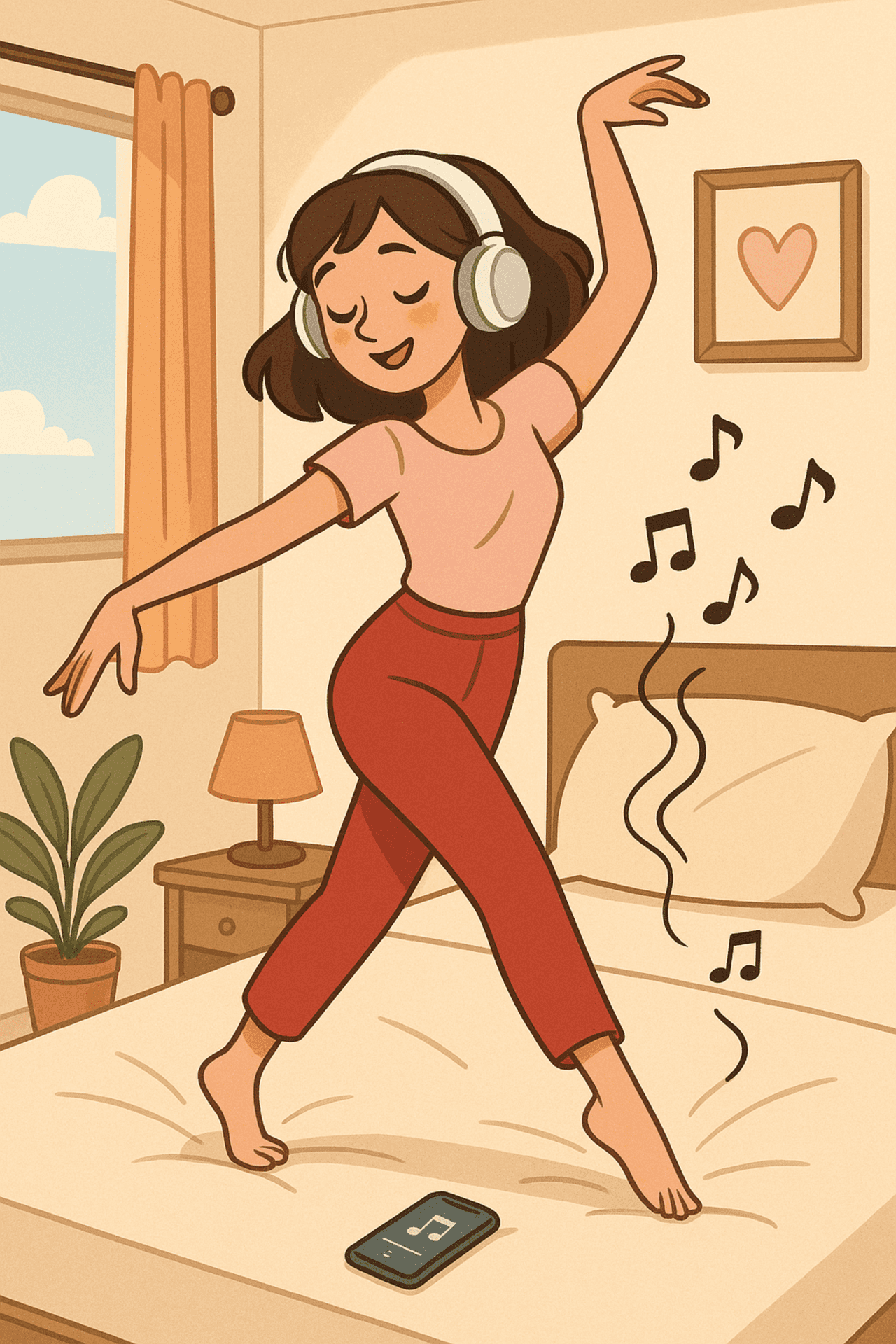 Kvinner danser til flott musikk Bakgrunner