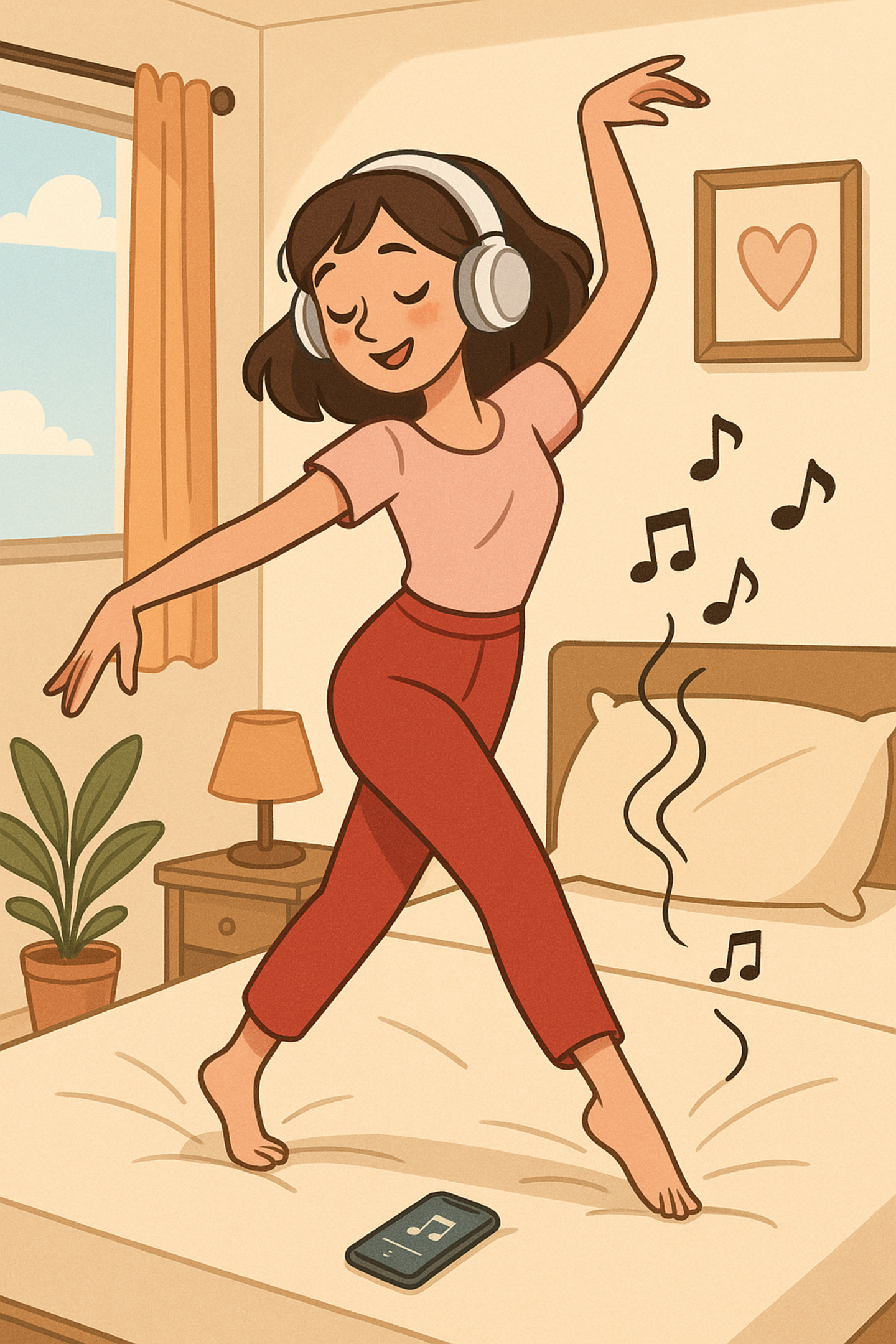 Kvinner danser til flott musikk Bakgrunner