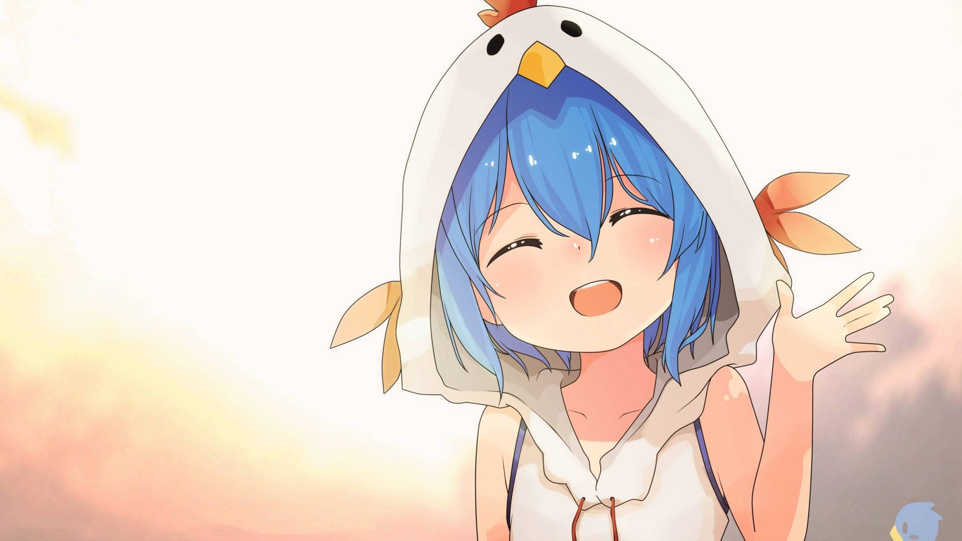 Kylling Anime Jente Hettegenser Bakgrunner
