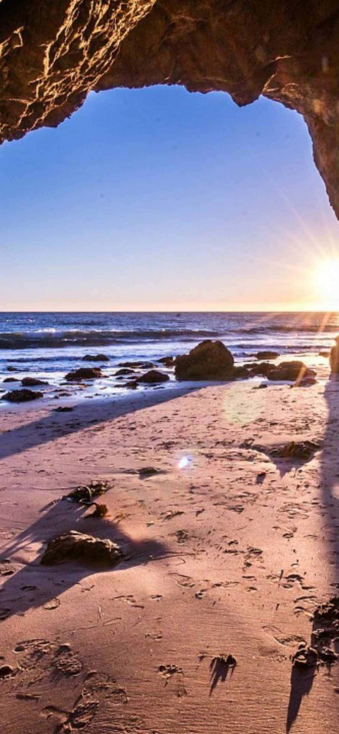 Kyststemning i iPhone Xs Malibu Bakgrunner