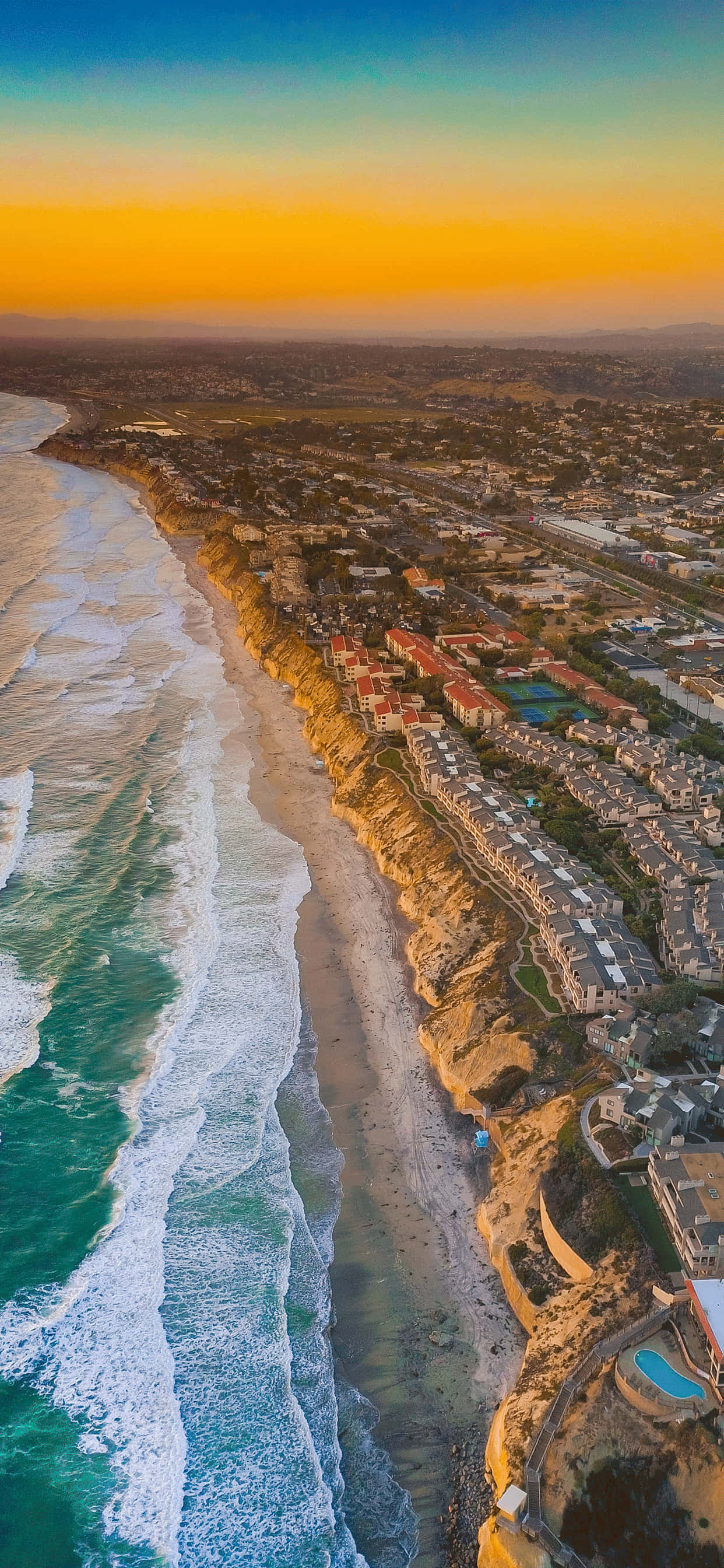 Kyststrand I San Diego iPhone Bakgrunner