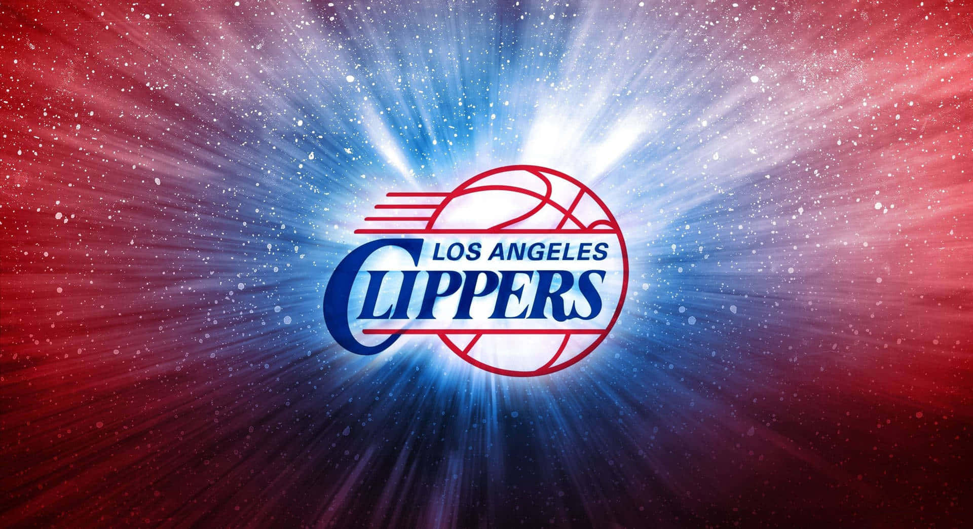 LA Clippers-logo opplyst mot en stjernespekket galakse Bakgrunner