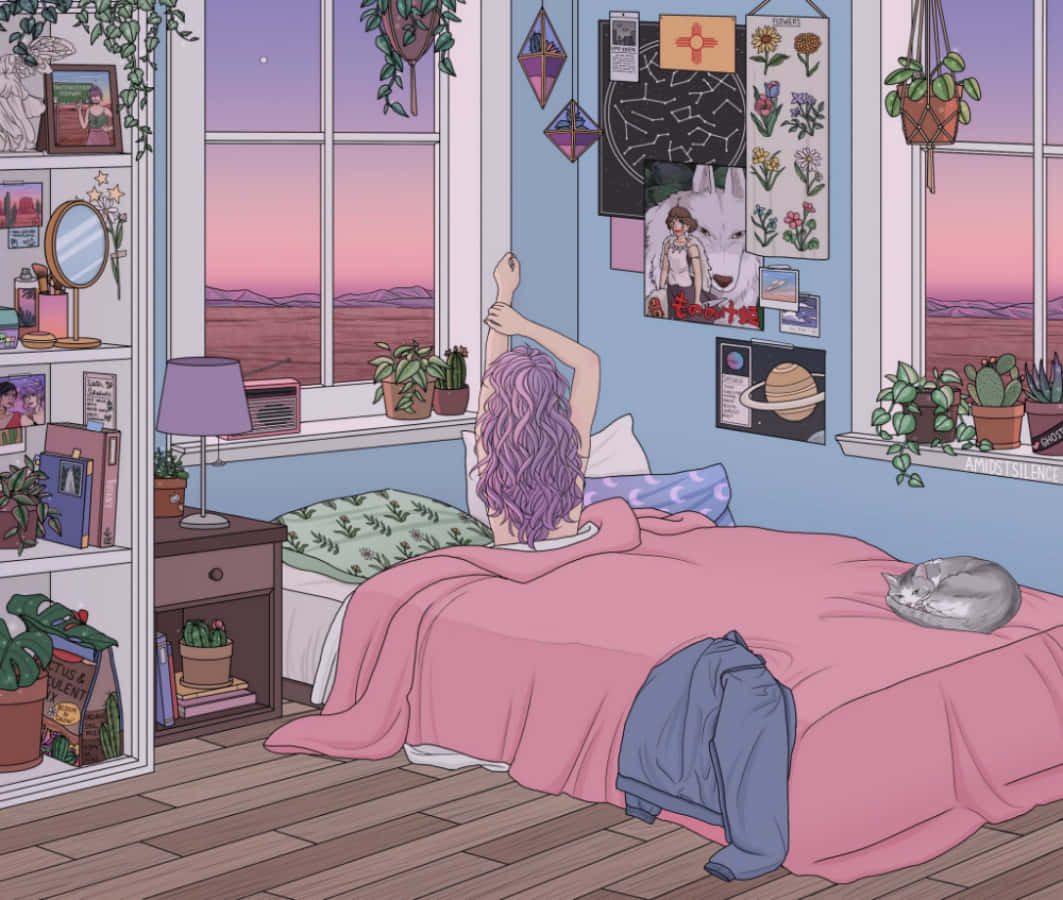La fantasien ta flukt med Anime Room! Bakgrunner