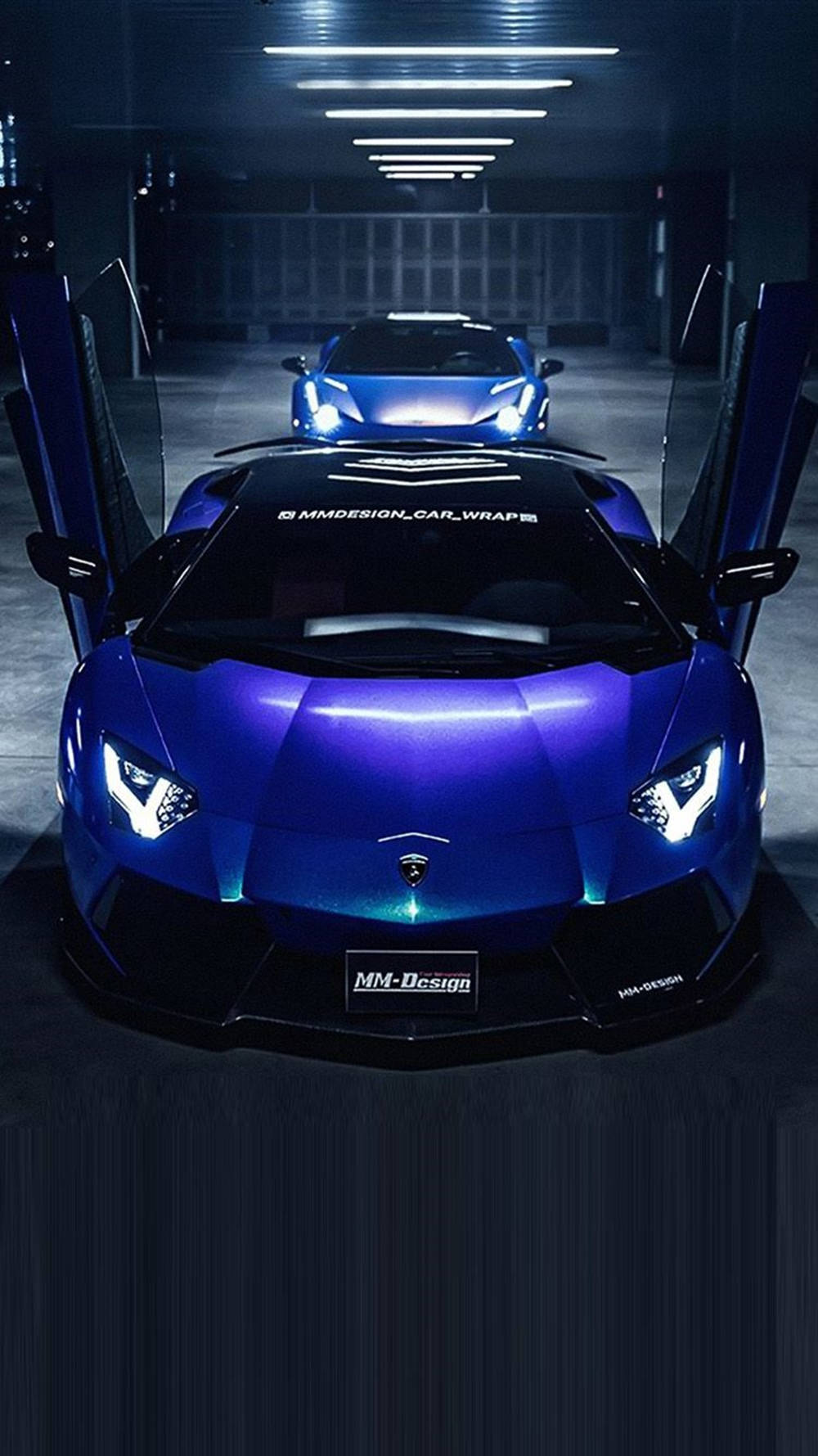 Lamborghini iPhone Blå Estetiske Biler Bakgrunner