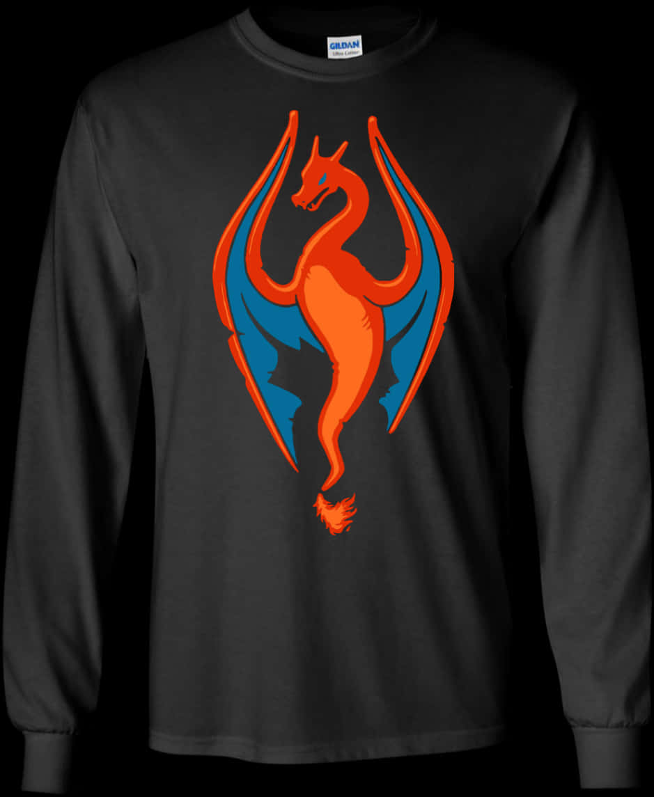 Langermet skjorte med Charizard-tema Bakgrunner
