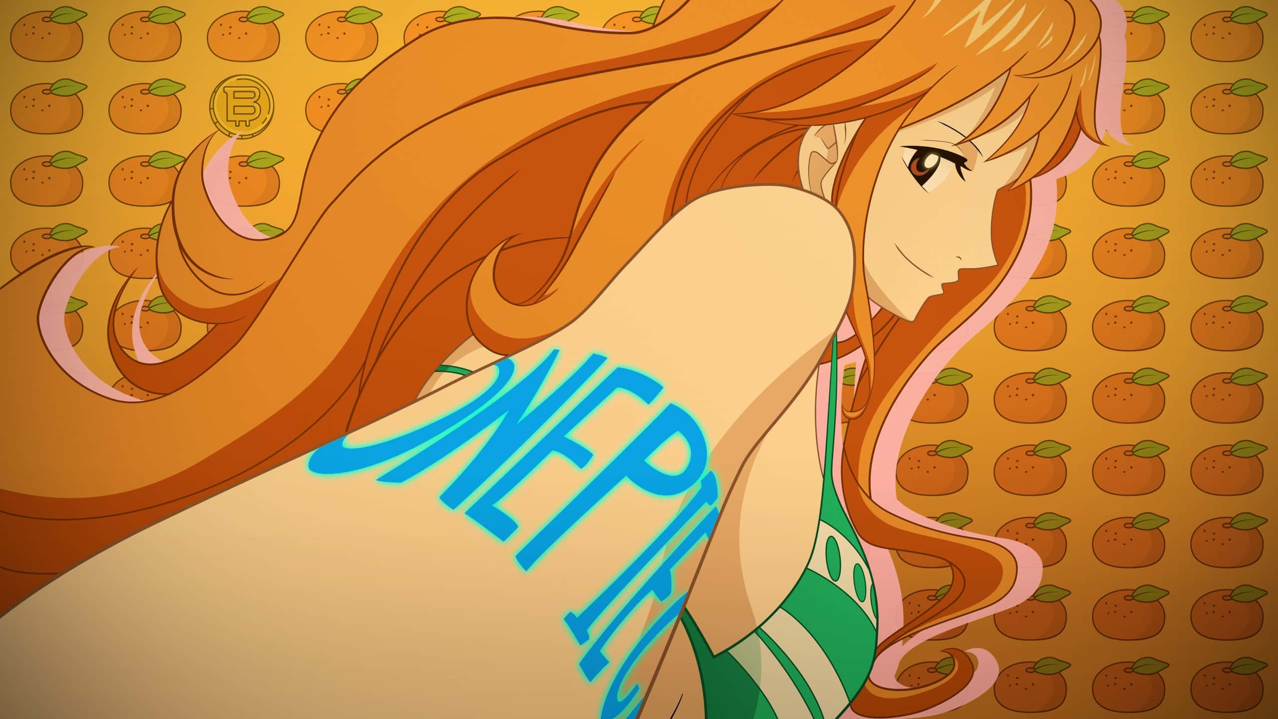 Langhåret Nami One Piece Bakgrunner