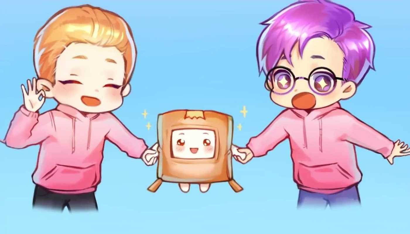 LankyBox Boxy Animated Adam og Justin Bakgrunner