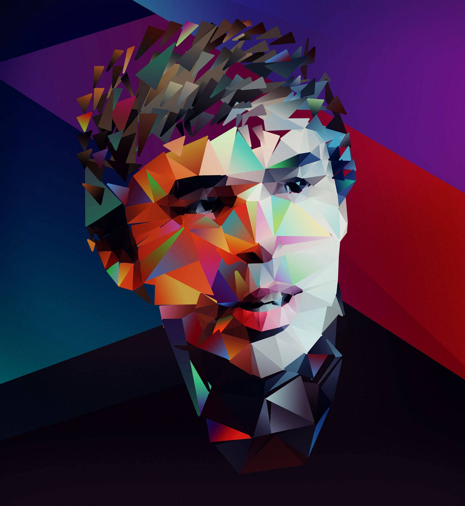 Larry Page Google Grunnlegger Geometrisk Illustrasjonskunst Bakgrunner